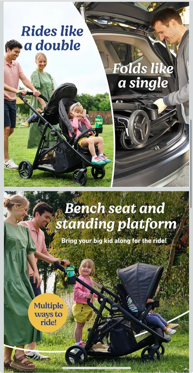 Graco DuoGlider Double Stroller - Great Condition! image indicator(4)