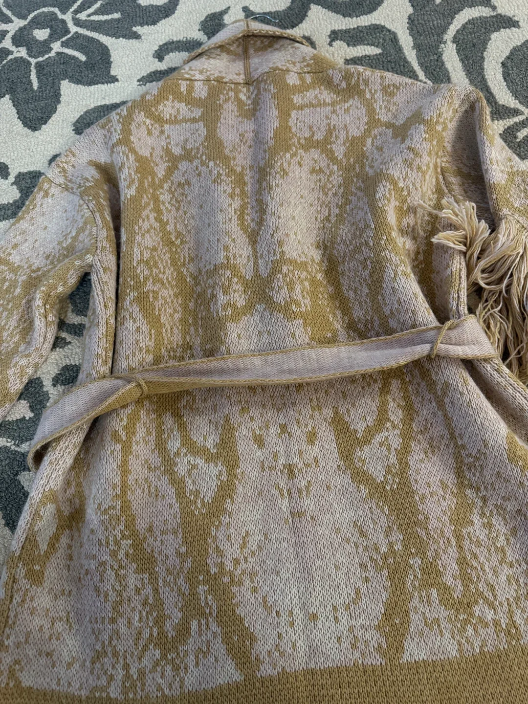 Guess Beige Fringe Cardigan - Size XS image indicator(8)