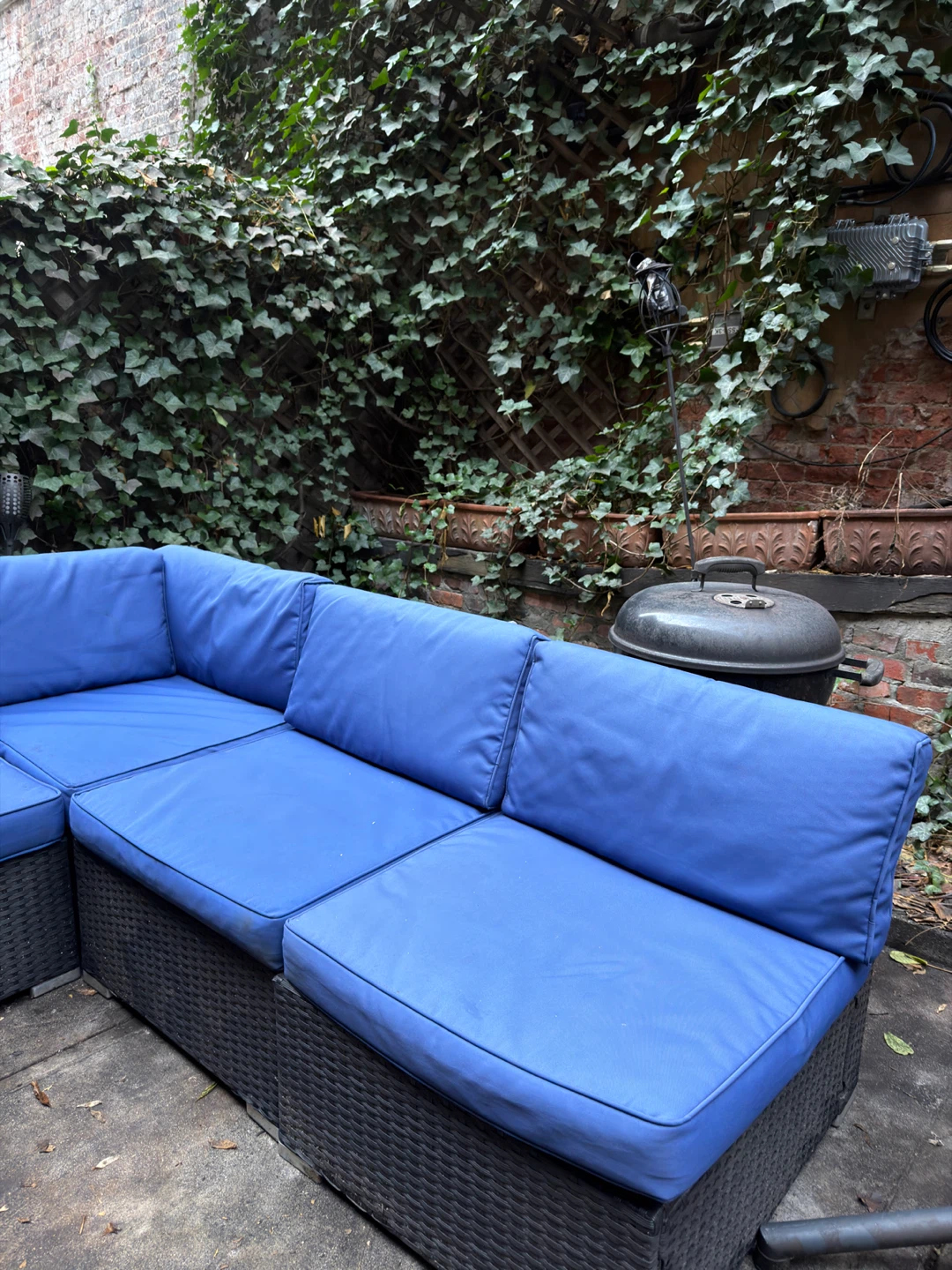 Blue Outdoor Sectional Sofa - photo 2