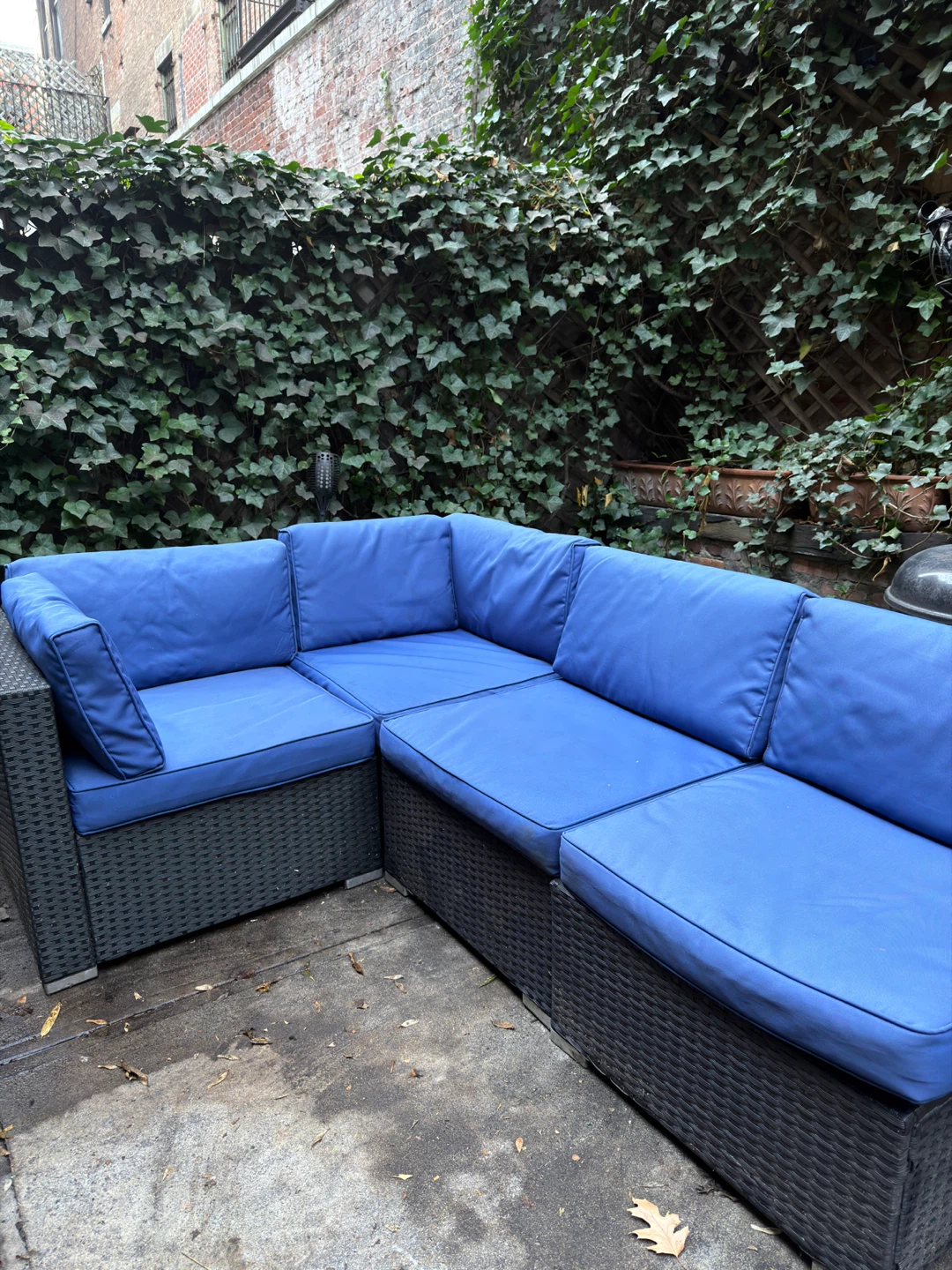 Blue Outdoor Sectional Sofa - photo 3