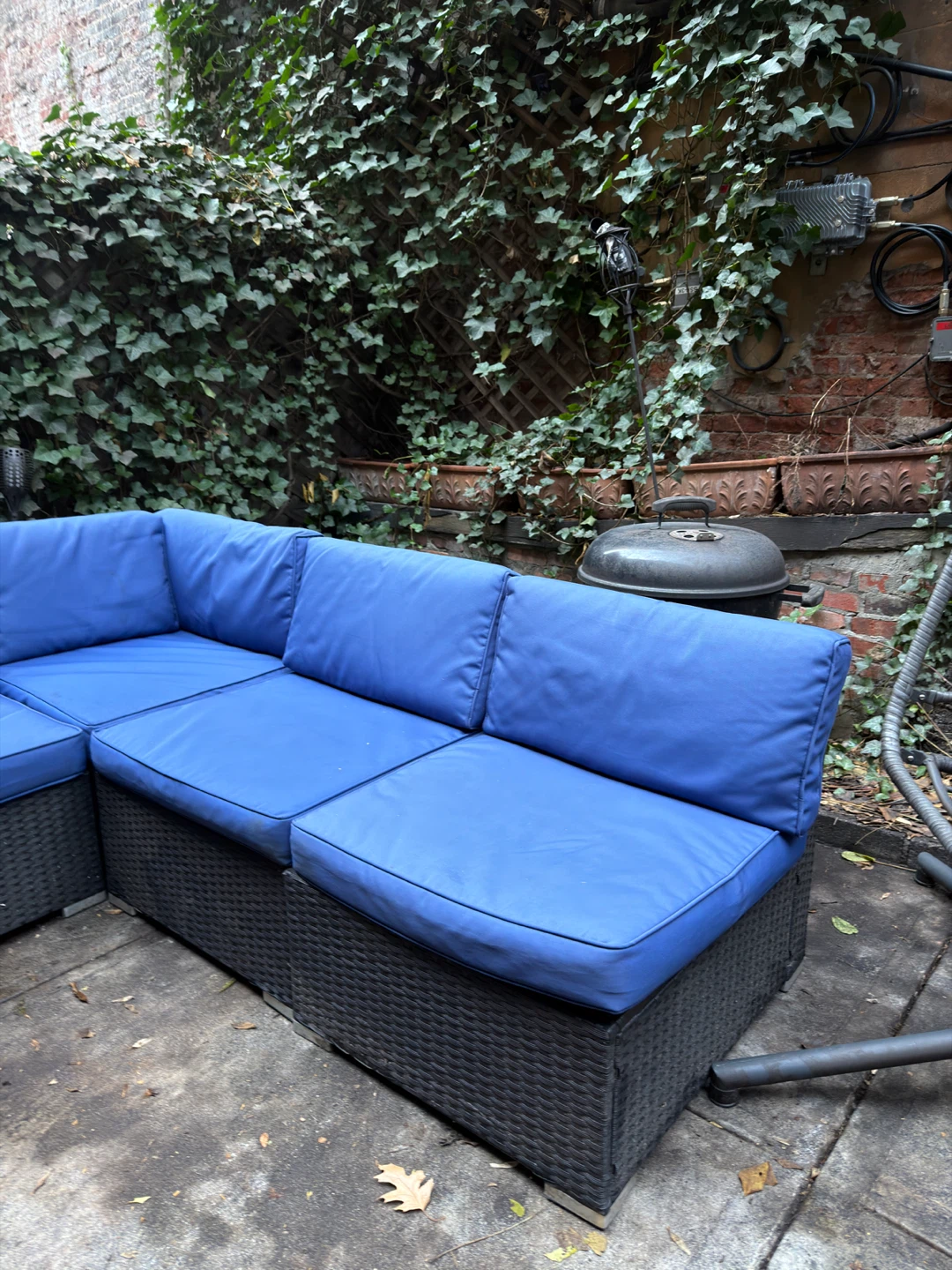 Blue Outdoor Sectional Sofa - photo 5