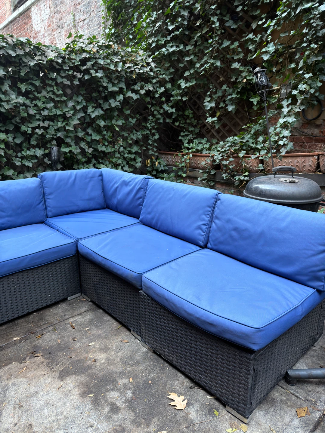 Blue Outdoor Sectional Sofa - photo 4