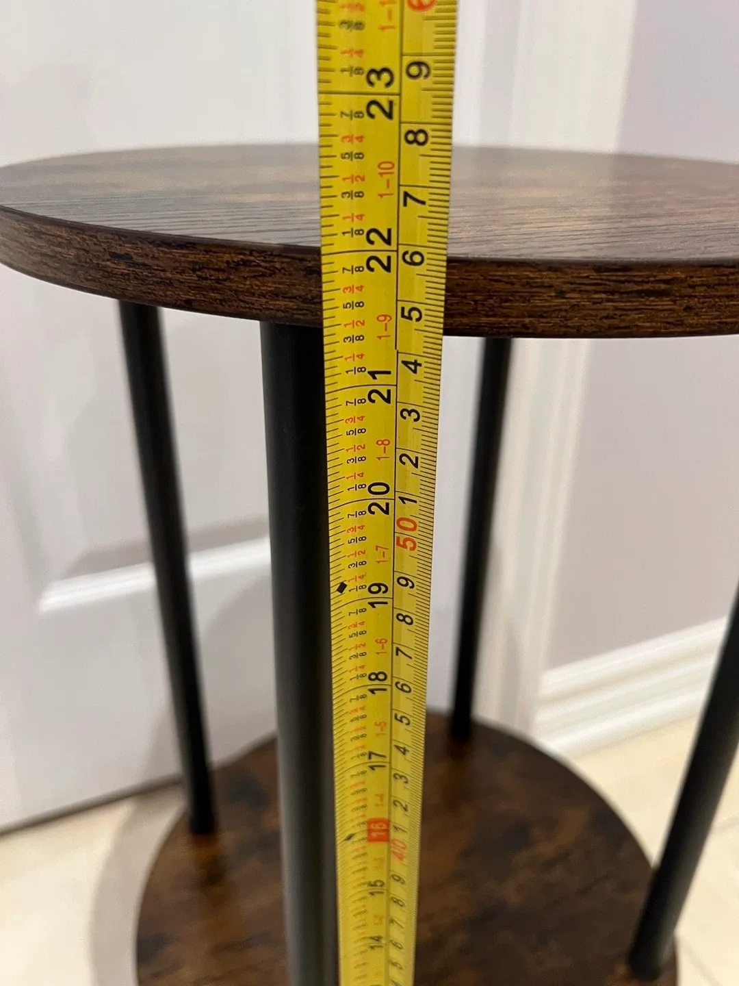 Round End Table with 2-Tier Shelf image indicator(6)
