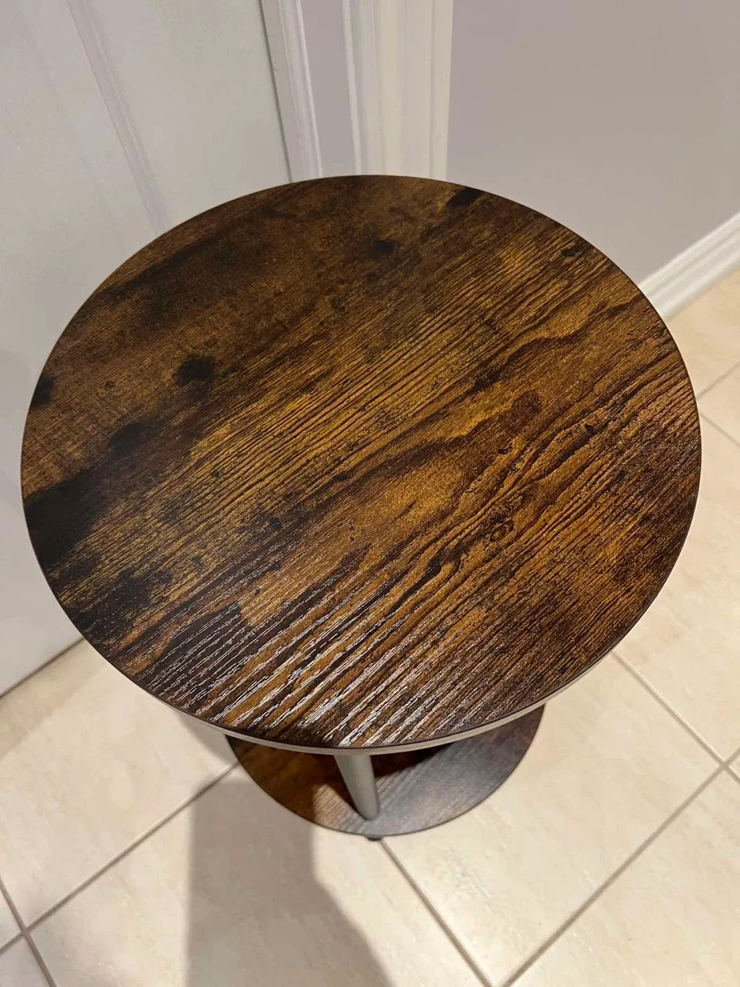 Round End Table with 2-Tier Shelf image indicator(4)