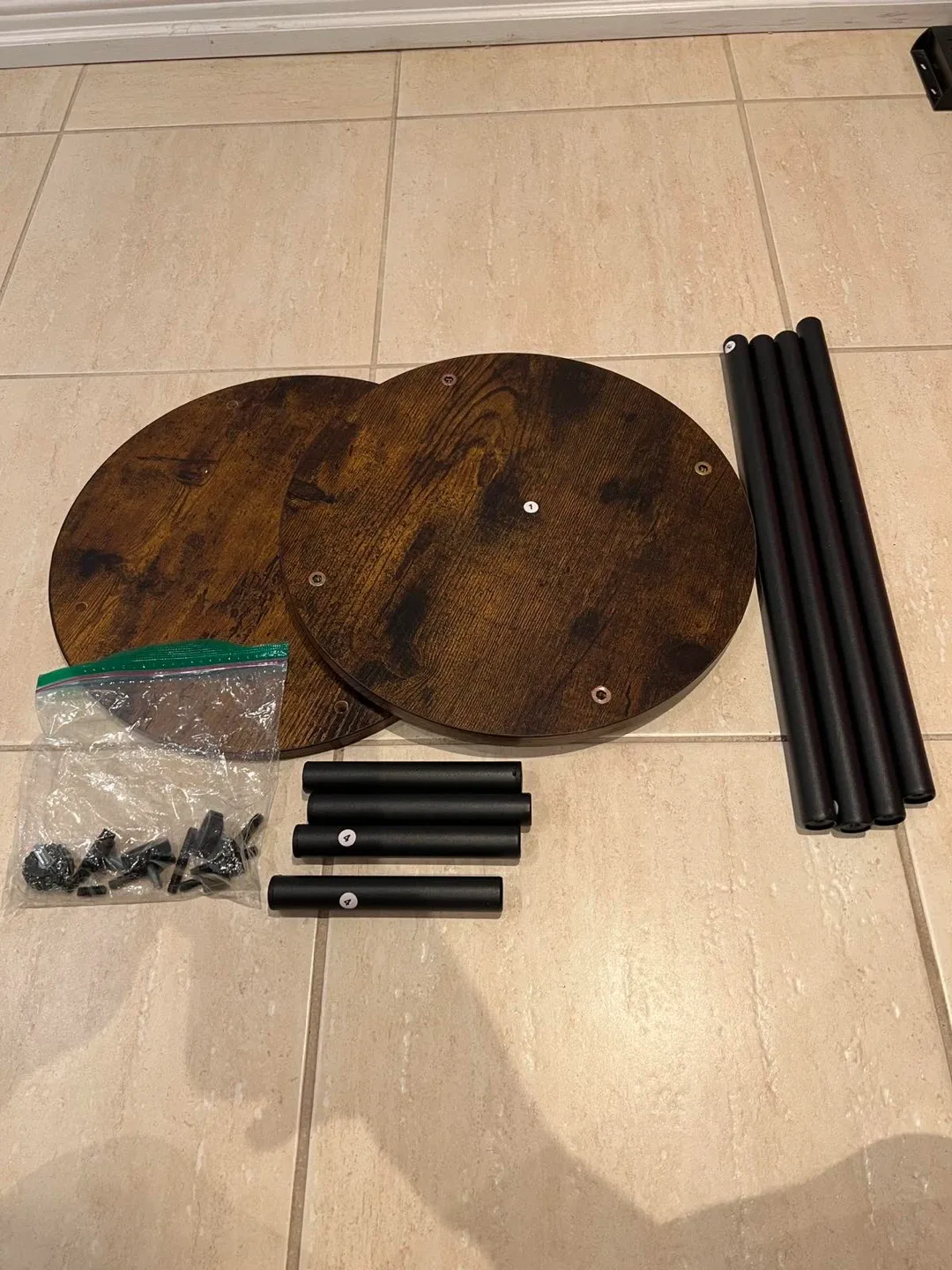 Round End Table with 2-Tier Shelf image indicator(9)