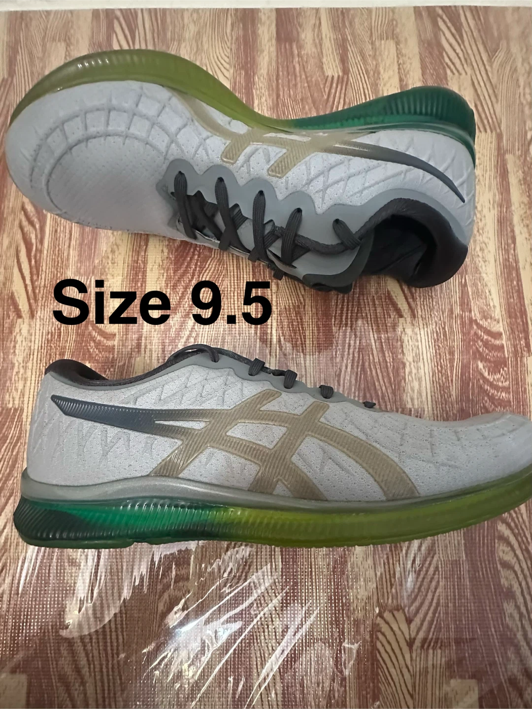 Asics Gel Quantum 180 Grey/Green, Size 9.5 - photo 3