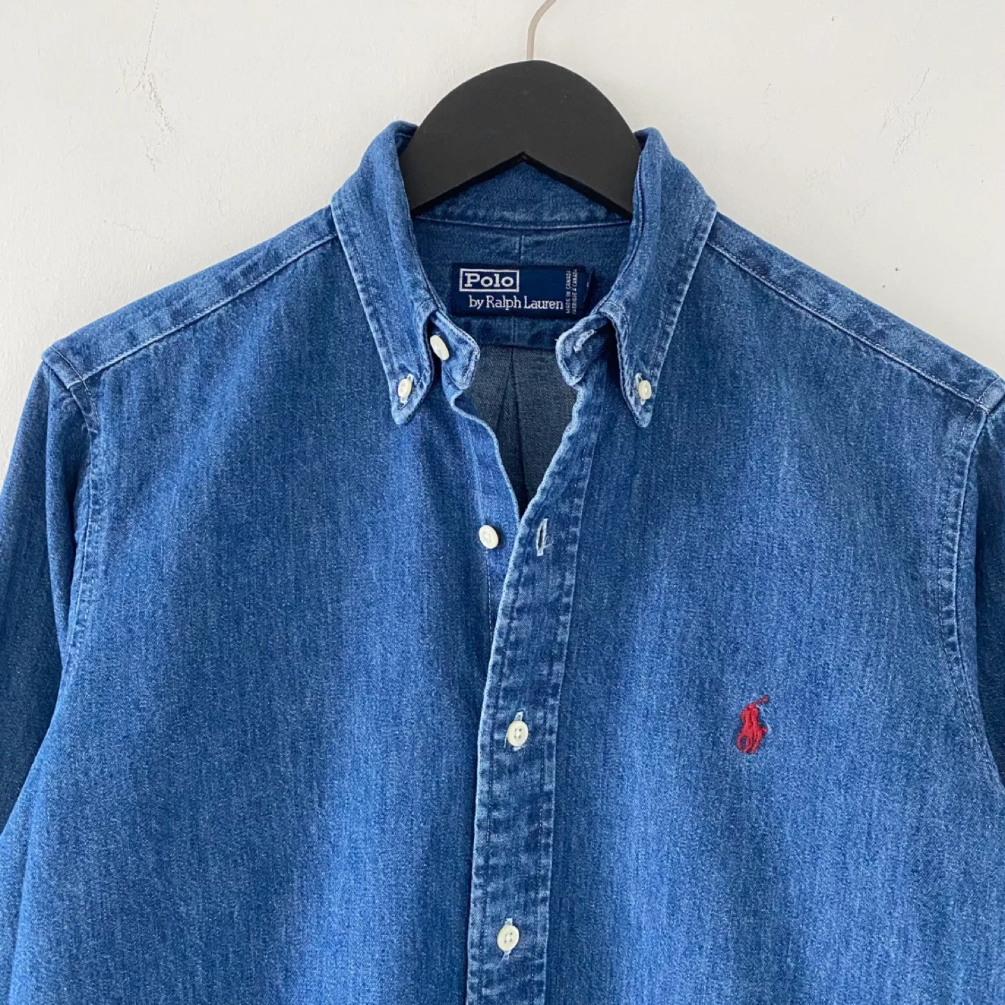 90's Polo by Ralph Lauren 100% Cotton Denim Button-Down Shirt image indicator(3)