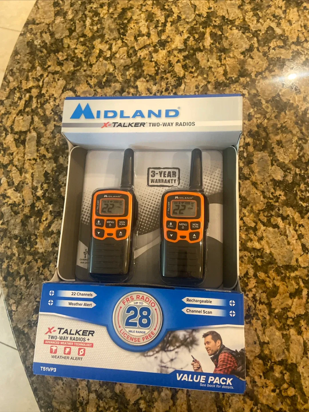 Midland X-Talker T51VP3 Two-Way Radios - New in Box