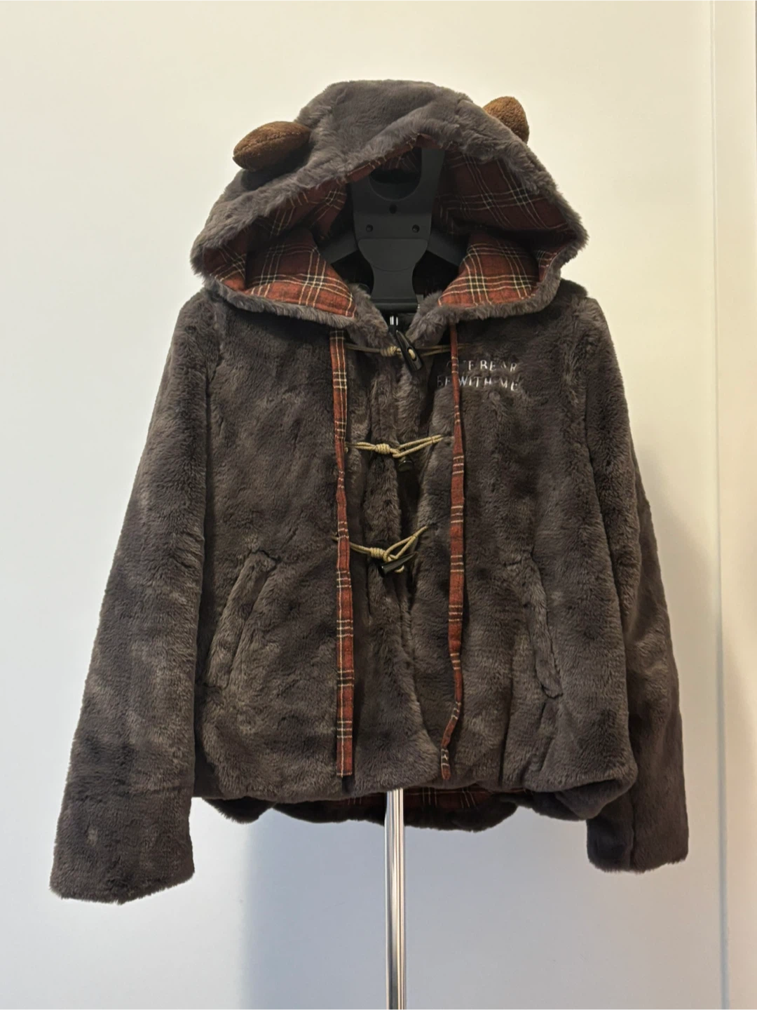 Fuzzy Bear faux fur Winter coat Hoodie - Brown, thick and warm