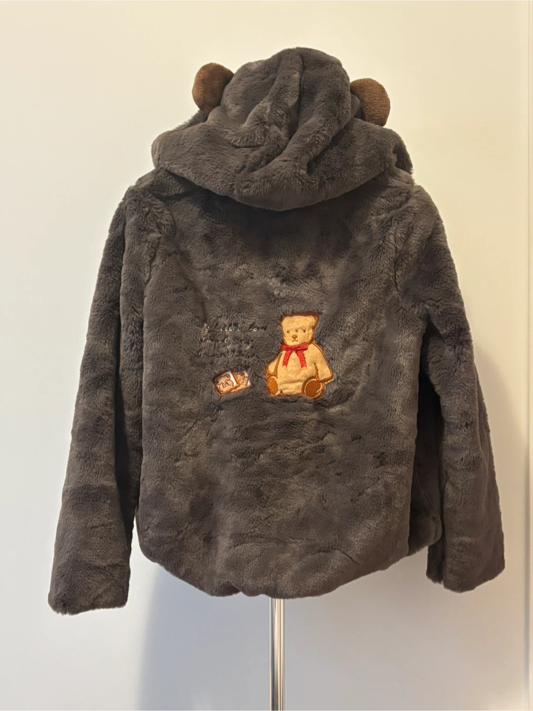 Fuzzy Bear faux fur Winter coat Hoodie - Brown, thick and warm - photo 2