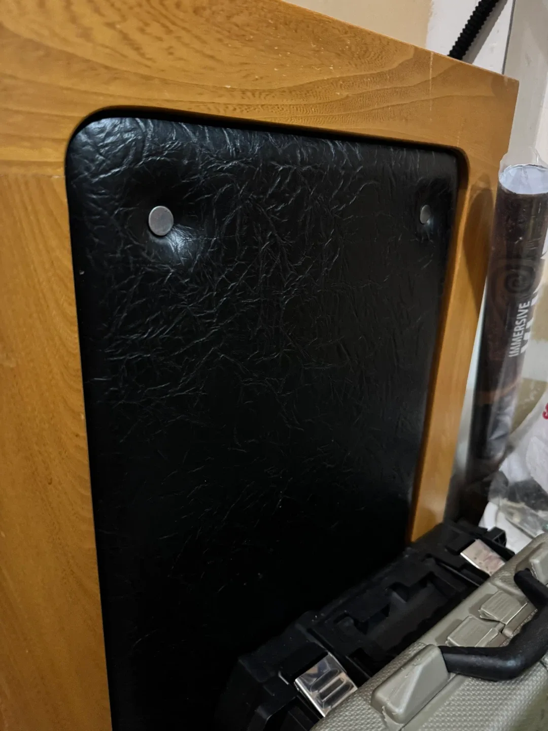 Wooden Dresser with Black Drawers image indicator(2)