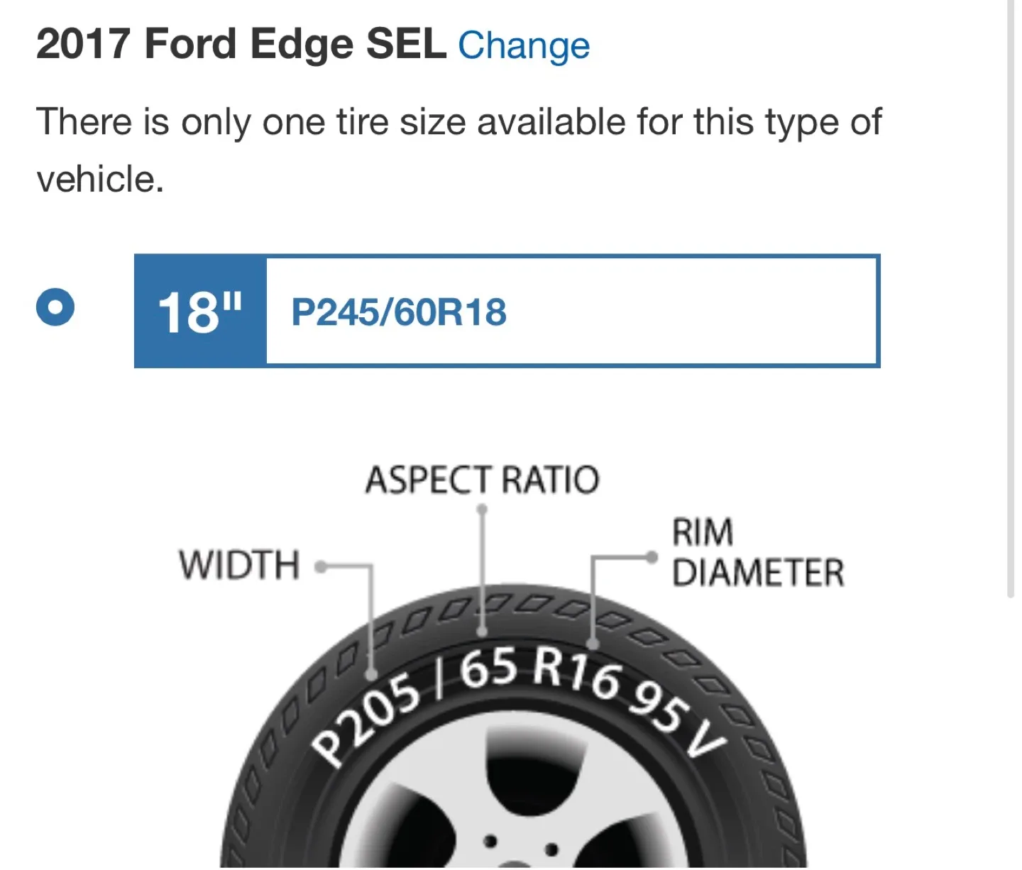 Motomaster 18" Tire P245/60R18