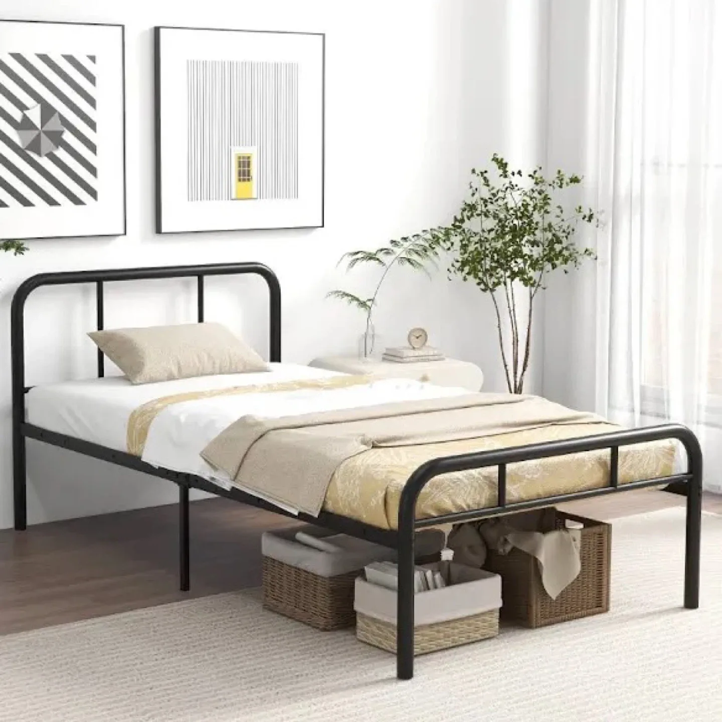 Twin Size Metal Bed Frame image indicator(2)
