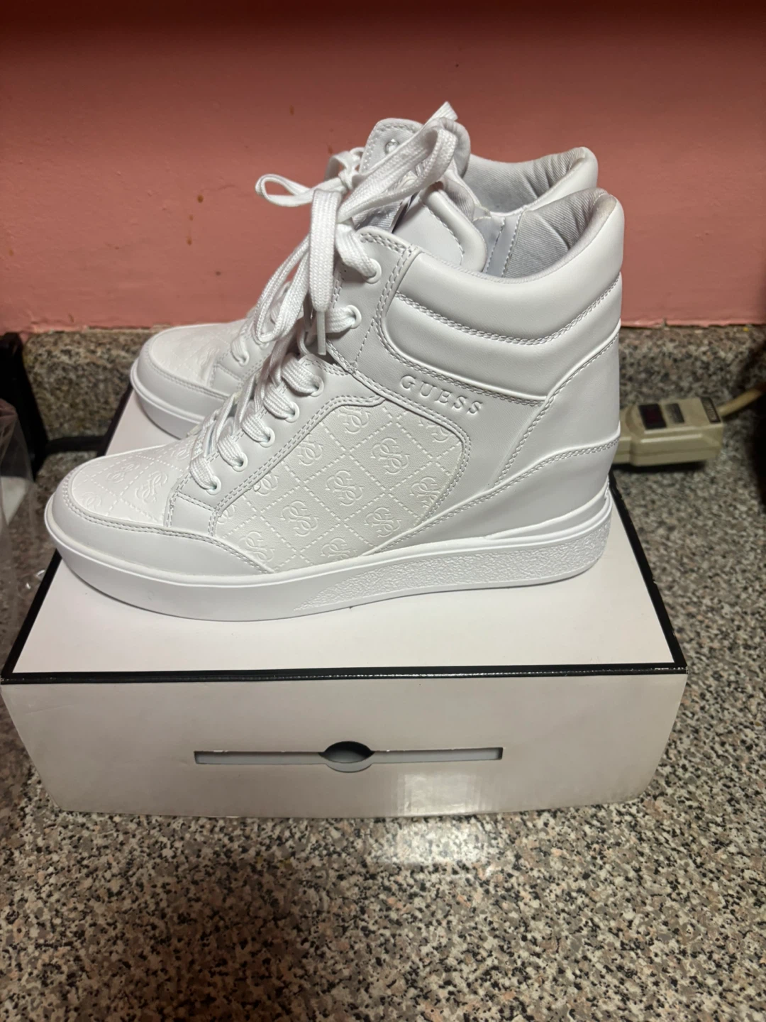 Guess Los Angeles White High Top Sneakers - photo 2