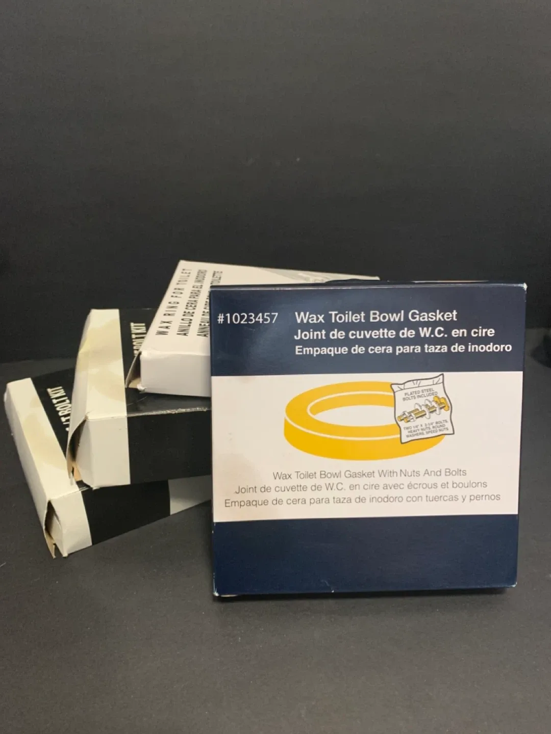 Wax Toilet Bowl Gasket with Nuts and Bolts