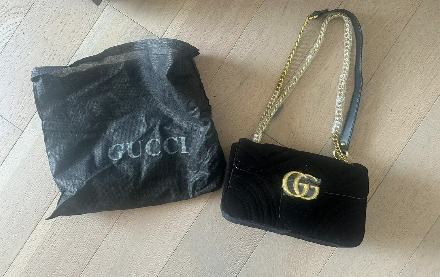 Gucci * inspired * black velvet purse