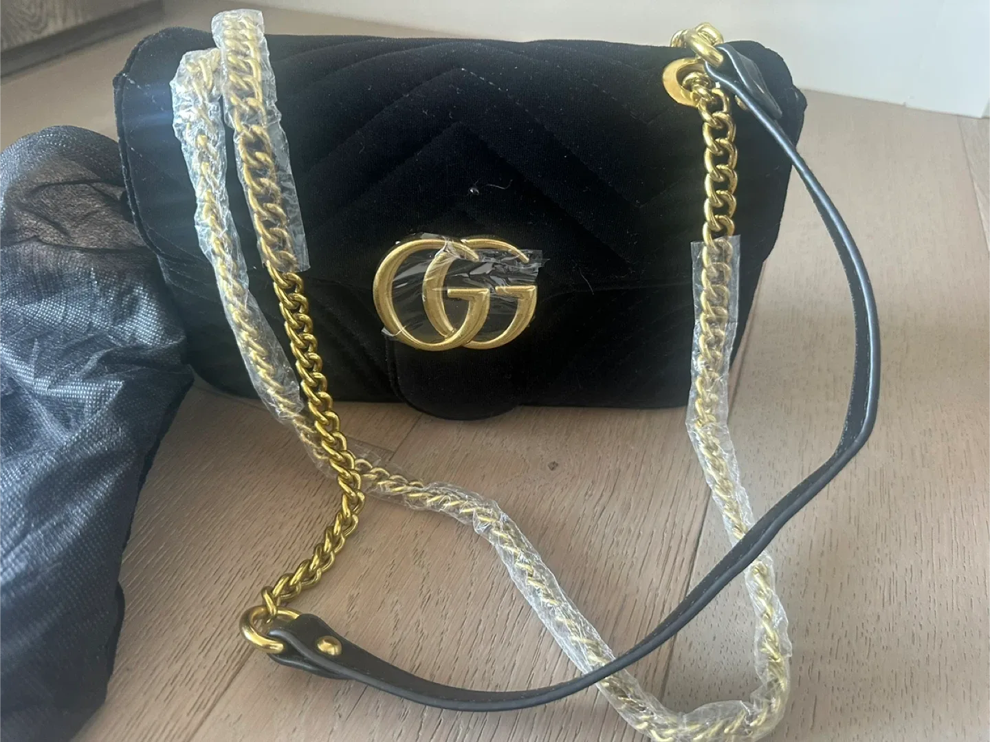 Gucci * inspired * black velvet purse image indicator(3)