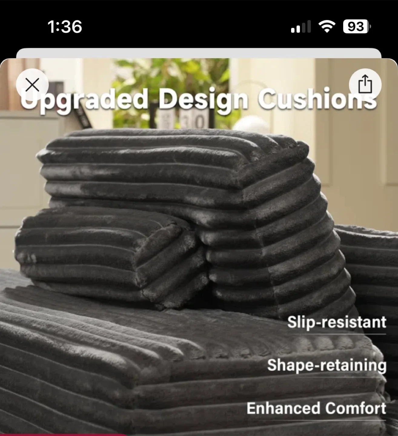 Plush corduroy chaise lounge image indicator(3)