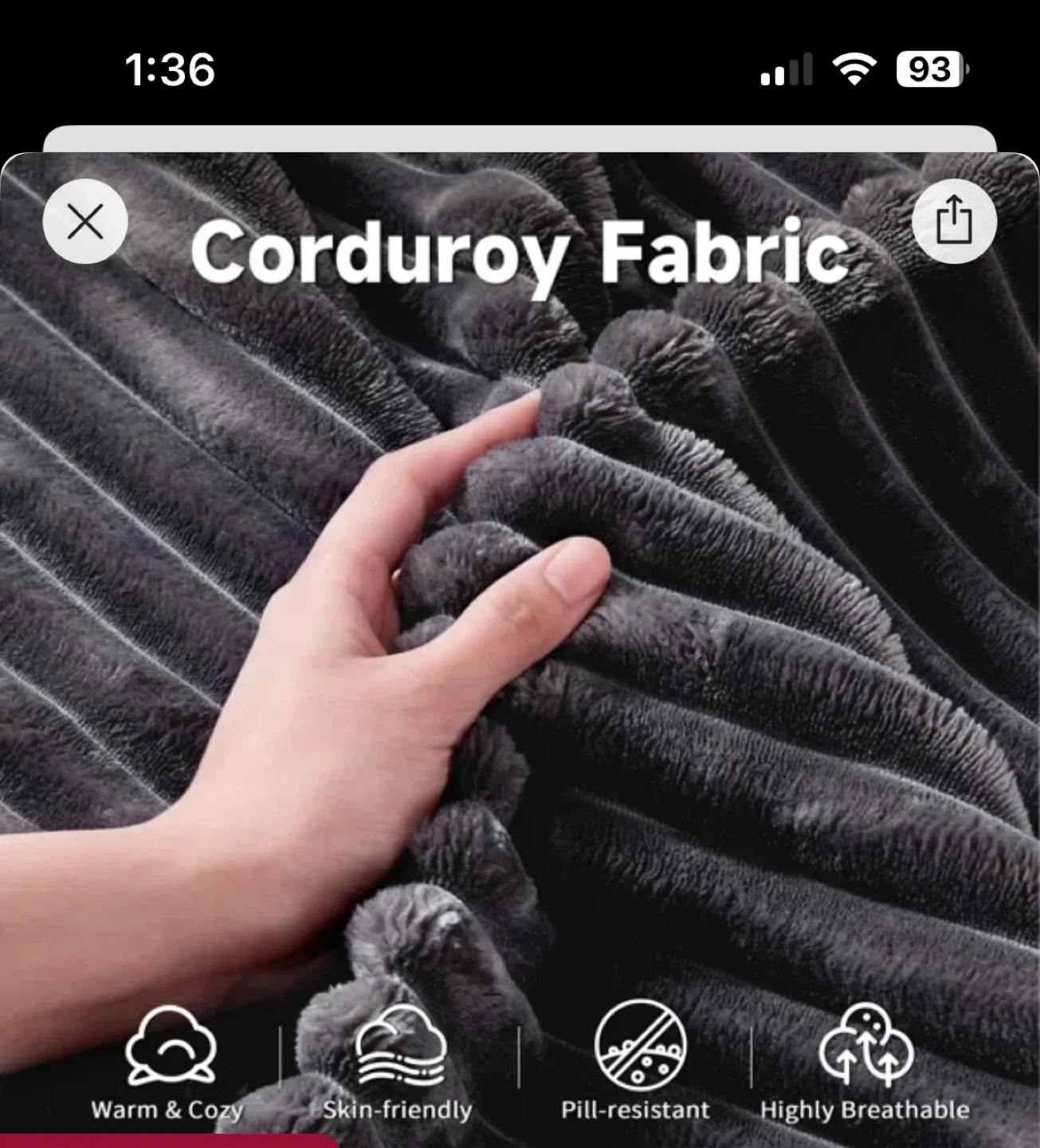 Plush corduroy chaise lounge image indicator(4)