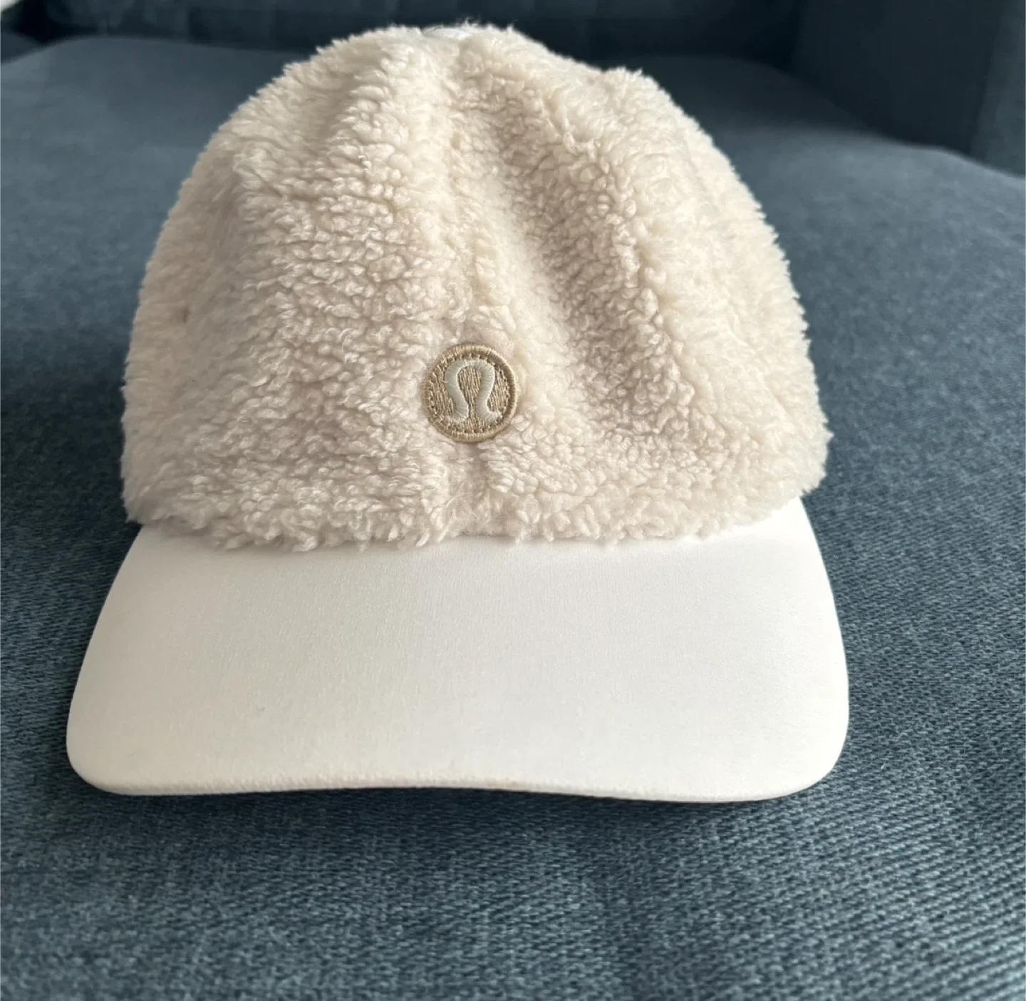 Lululemon White Fleece Baseball Cap