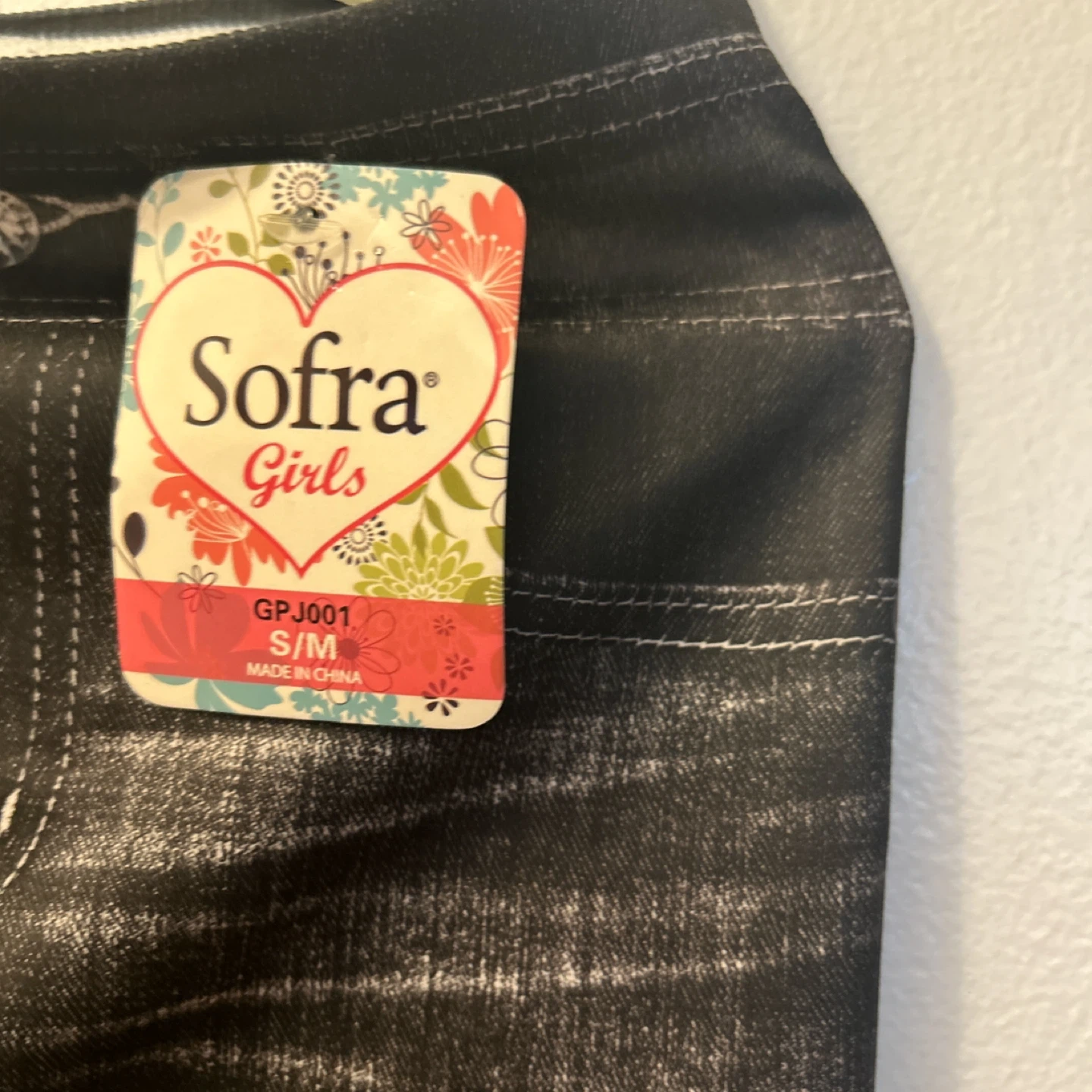 Sofra Girls Denim Print Leggings - #cleanout - photo 3