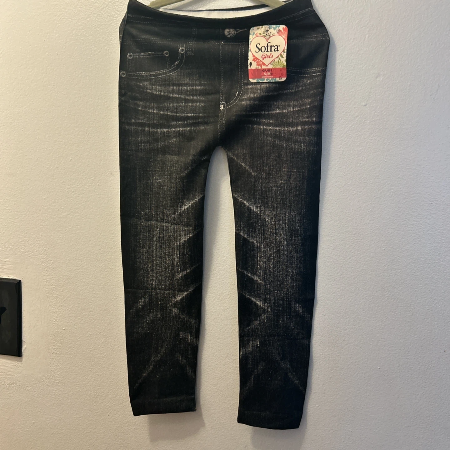 Sofra Girls Denim Print Leggings - #cleanout