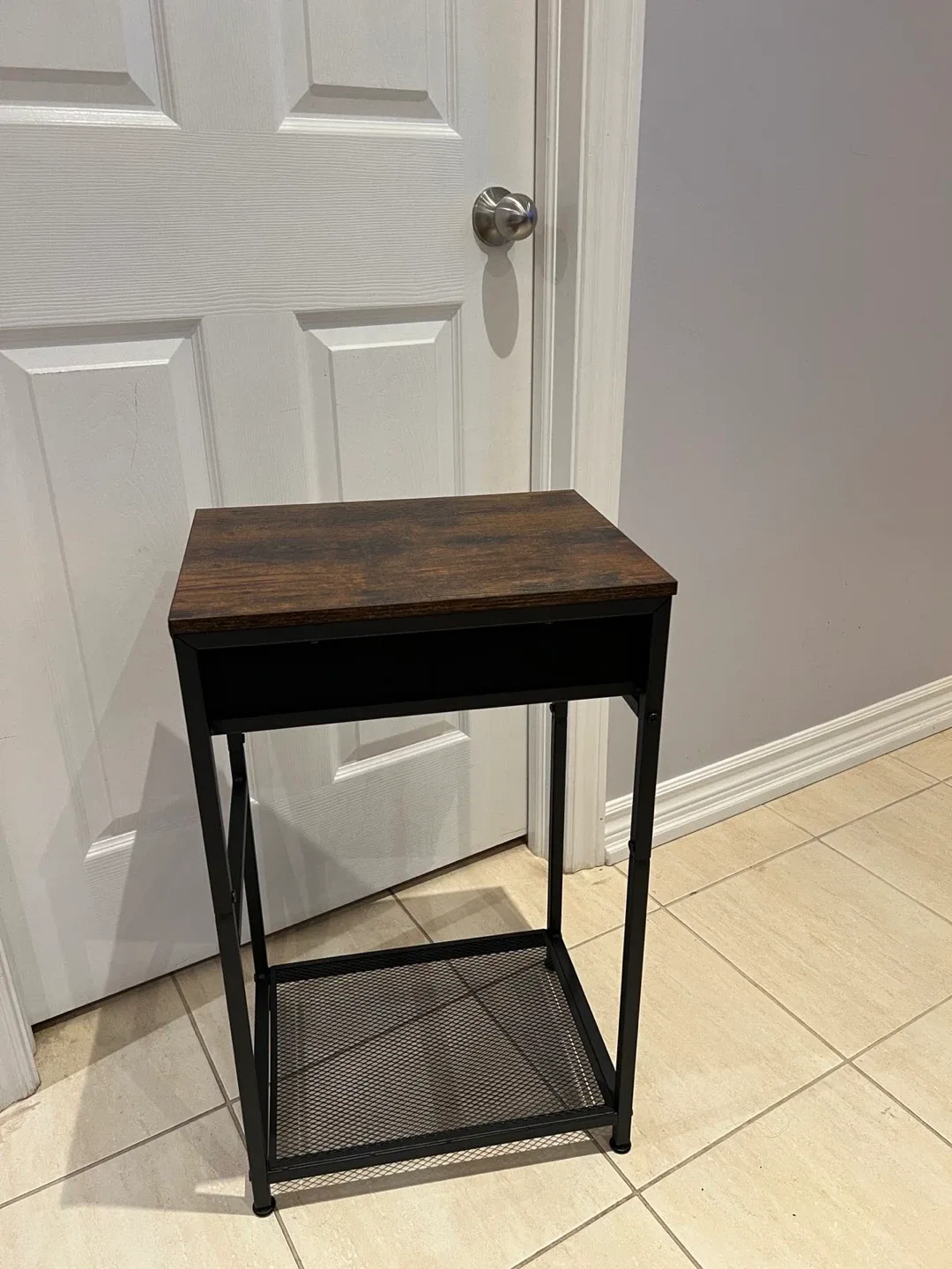 Side Table with Drawer & Shelf