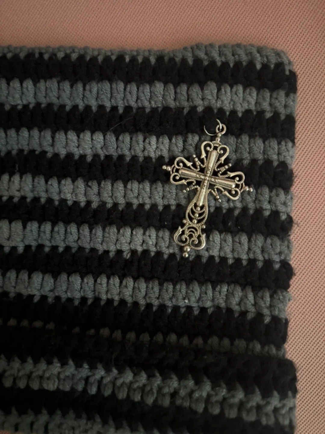 Crocheted Beanie y2k image indicator(4)