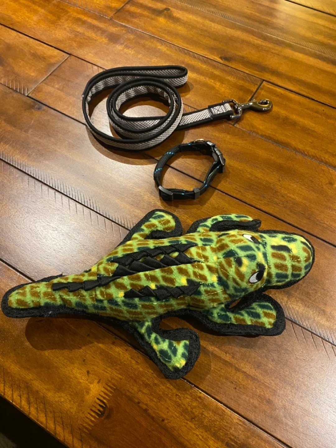 NEW ~Dog Leash, Collar & Alligator Toy Set