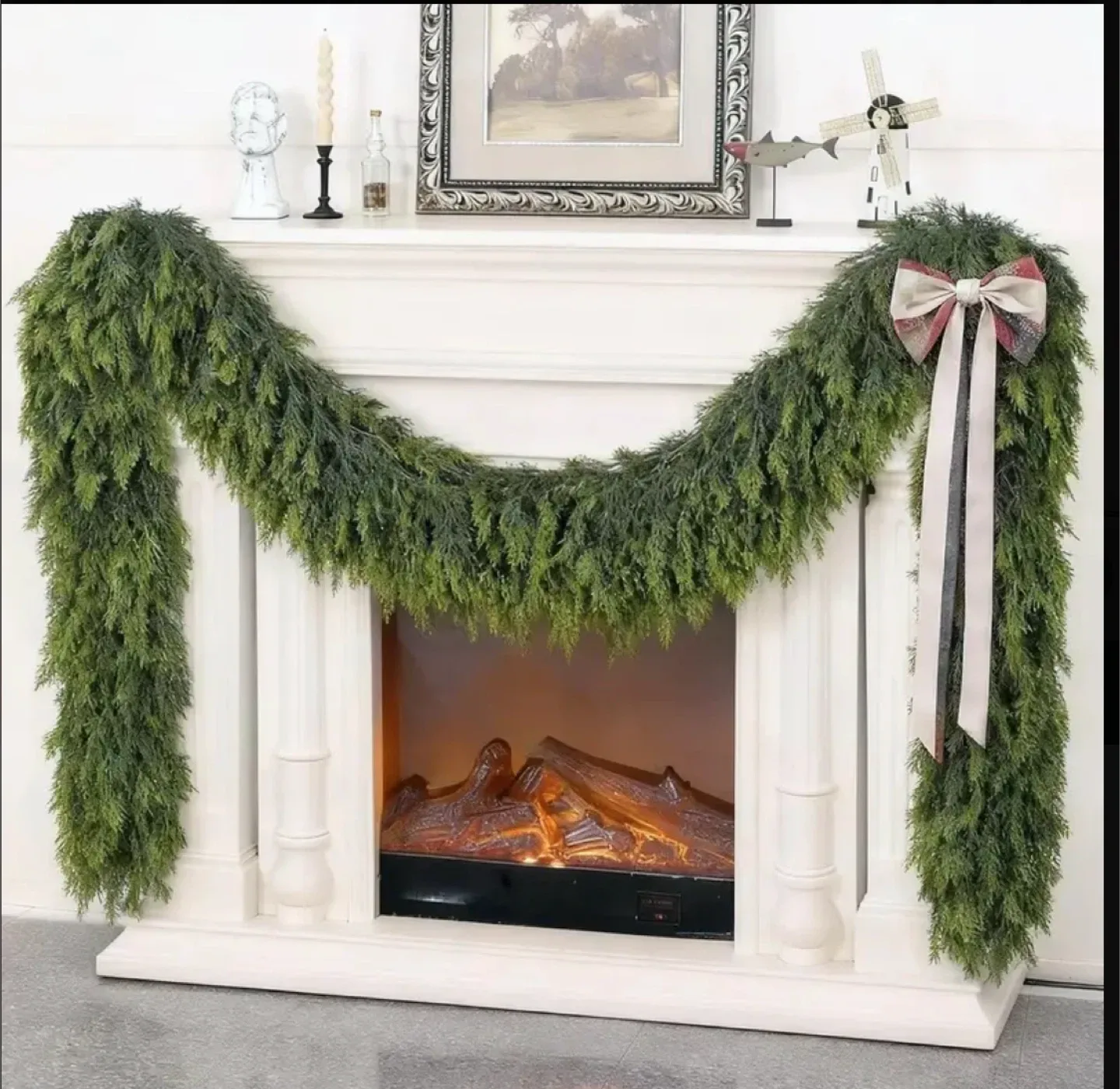 9ft Realistic Artificial Garland with Soft Lush Greenery new
