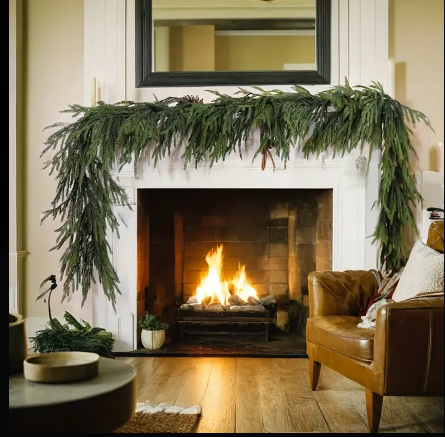 Realistic Norfolk Pine Garland  9ft new - photo 4