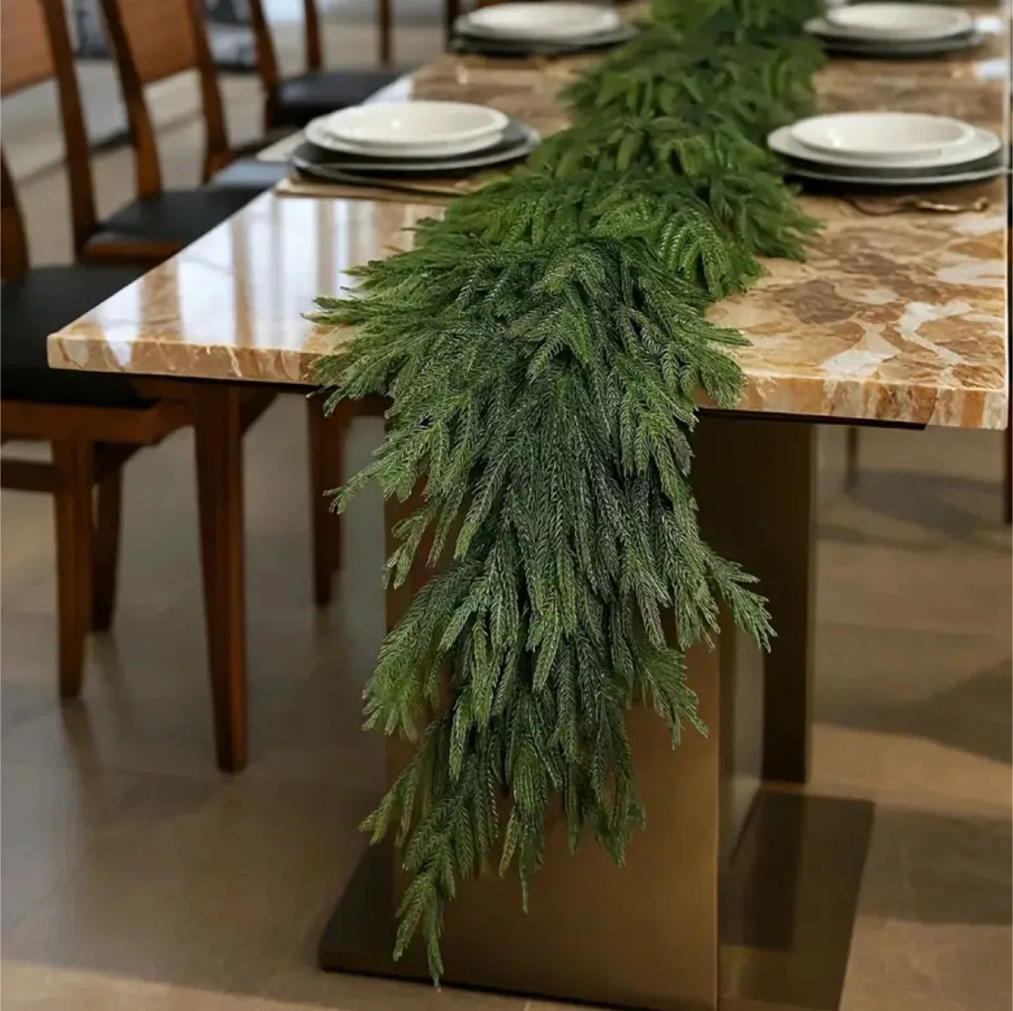 Realistic Norfolk Pine Garland  9ft new