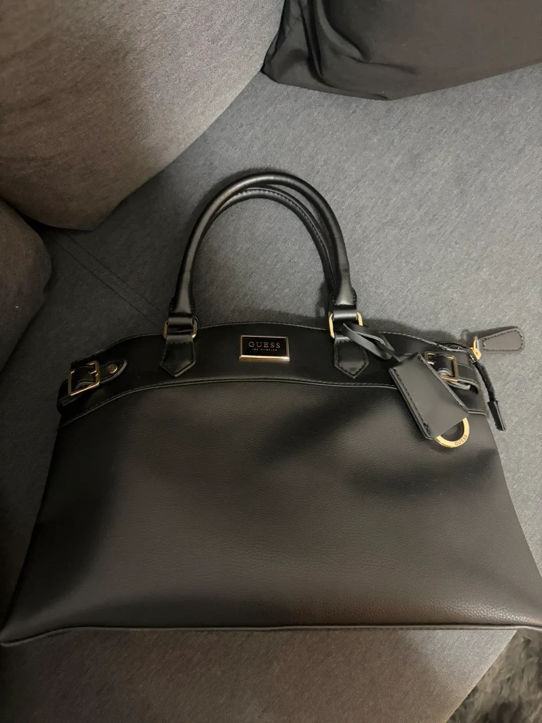 GUESS Black Satchel Bag image indicator(3)