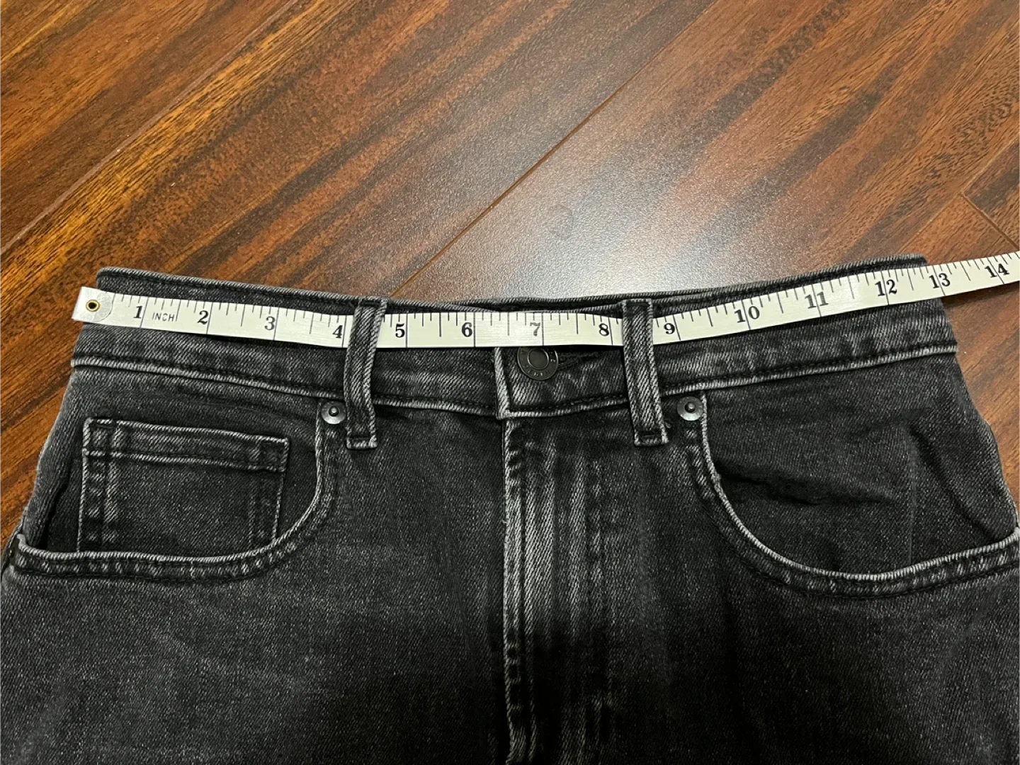 Everlane women’s 26 high waist straight ankle jeans washed black image indicator(6)