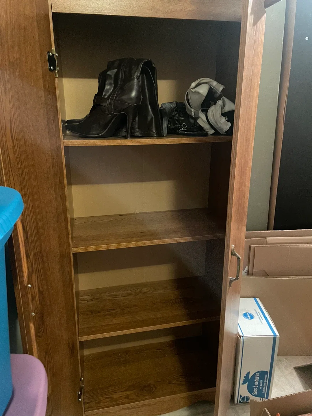 Wooden Wardrobe with Shelves image indicator(3)