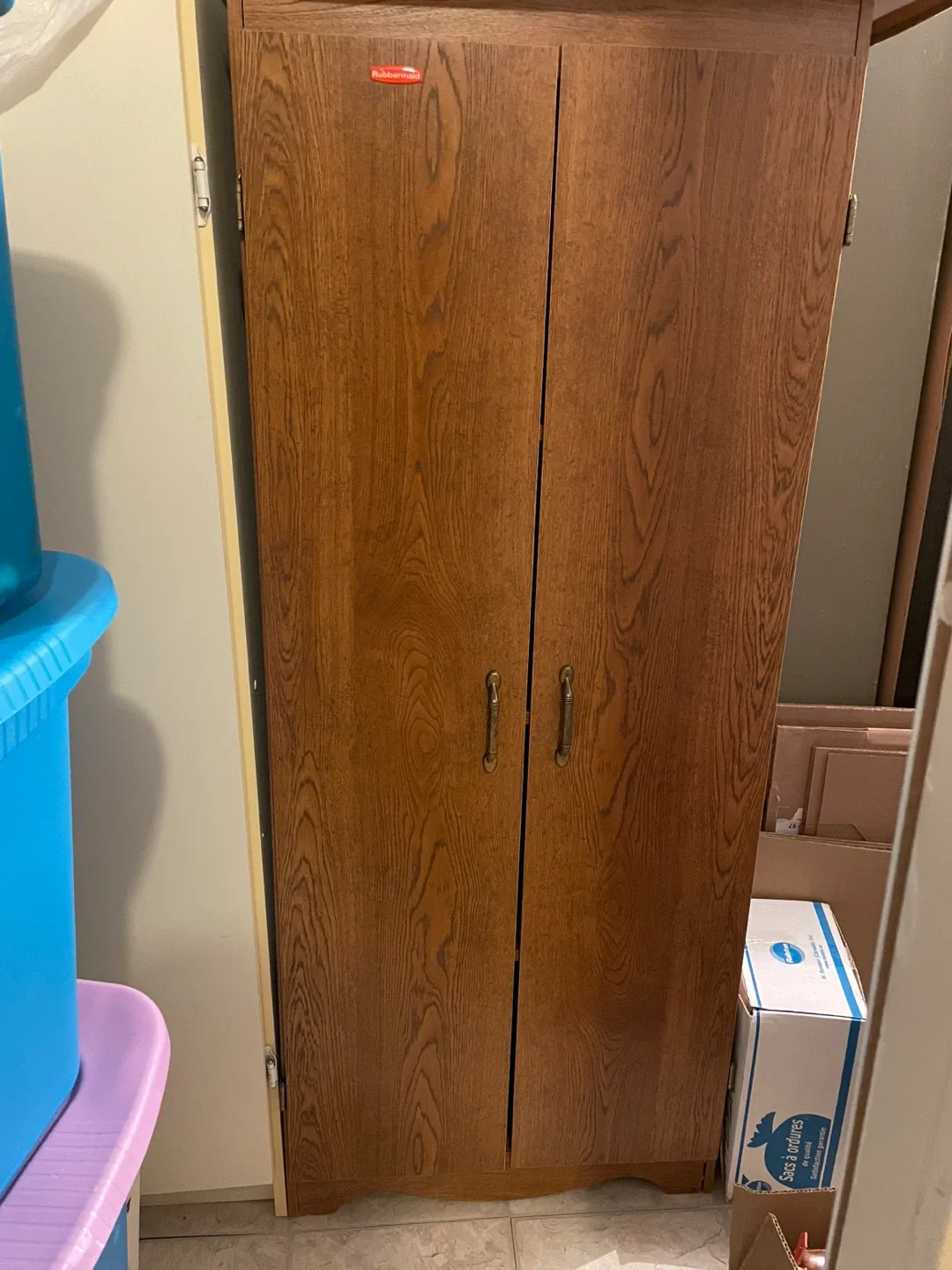 Wooden Wardrobe with Shelves image indicator(5)