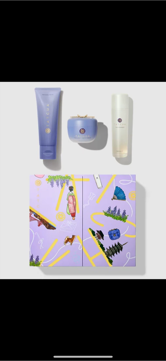 Tatcha Skincare Set - The Rice Wash, Dewy Cream, Essence - photo 2