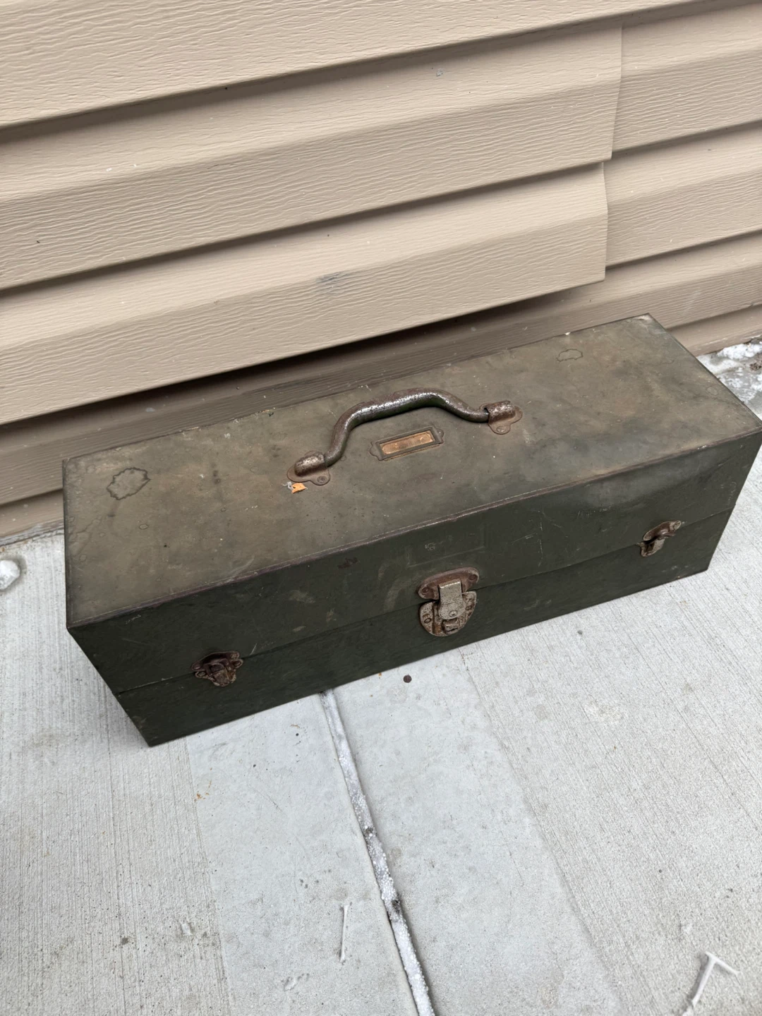 Vintage Fishing Tackle Box with Lures