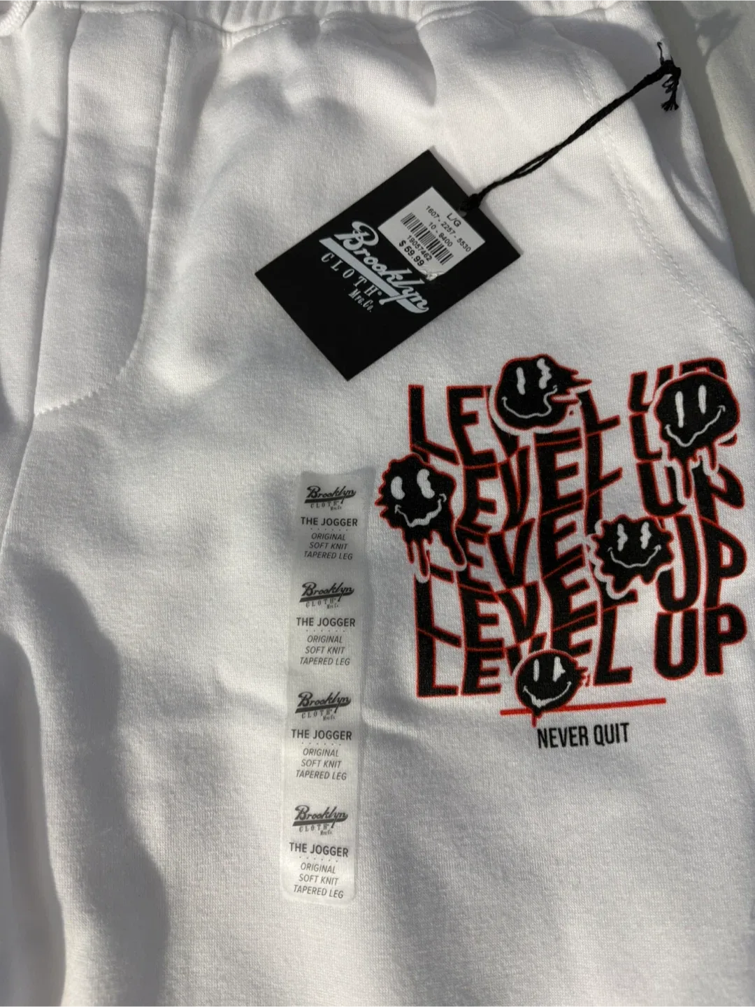 Brooklyn white joggers image indicator(3)