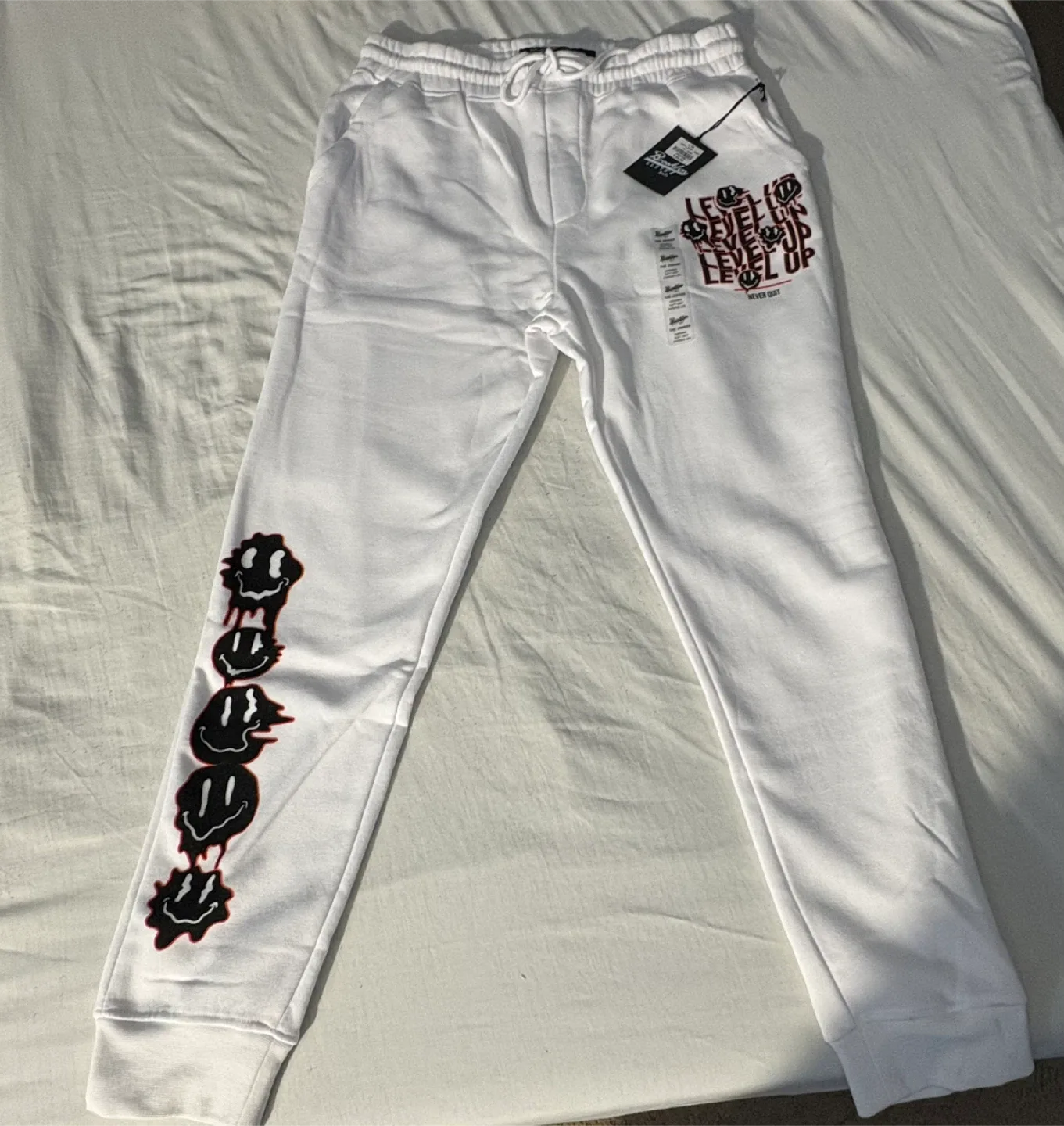 Brooklyn white joggers