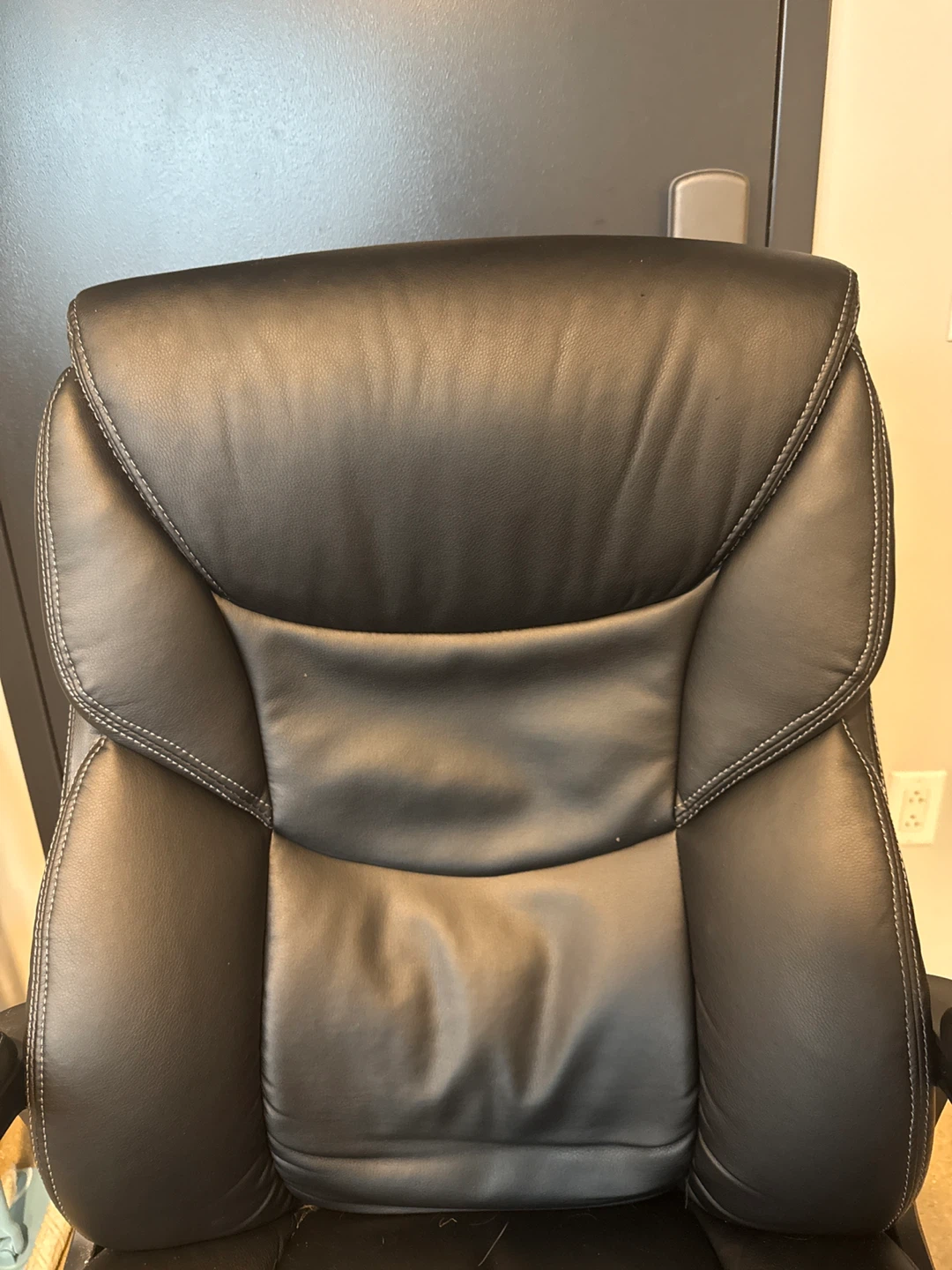 Black Leather Office Chair - photo 2