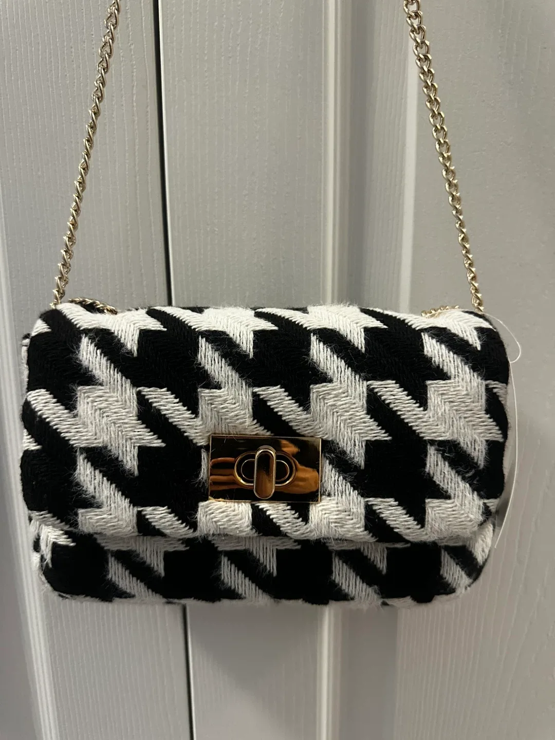 H&M Houndstooth Shoulder Bag