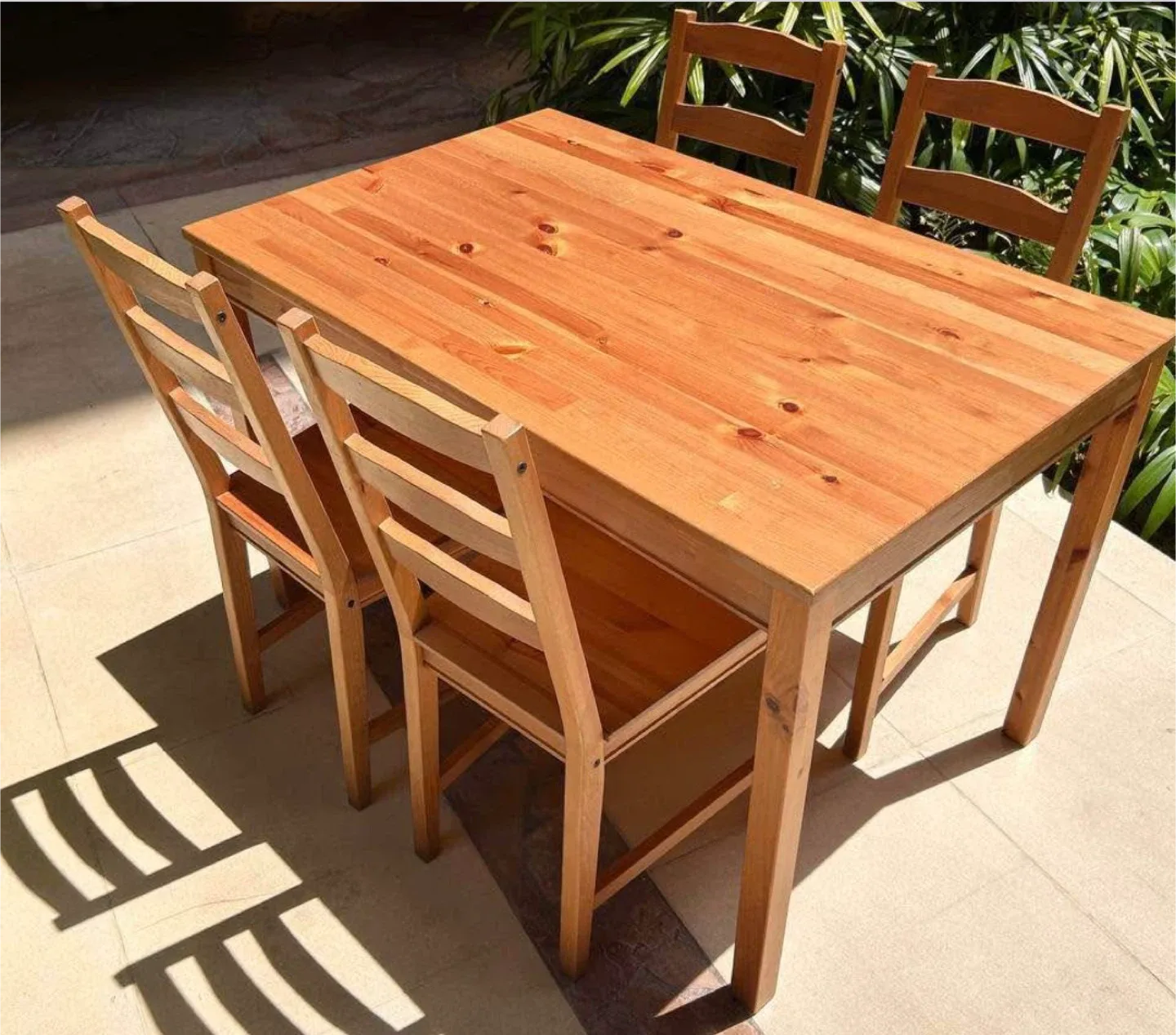 IKEAJOKKMOKK Solid Wood Dining Table with 4 Chairs