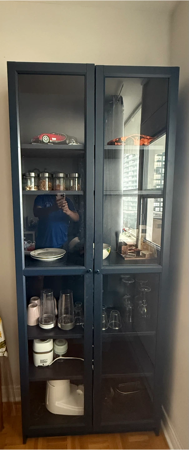 IKEA Billy/Oxberg Bookcase with Glass Doors - photo 2
