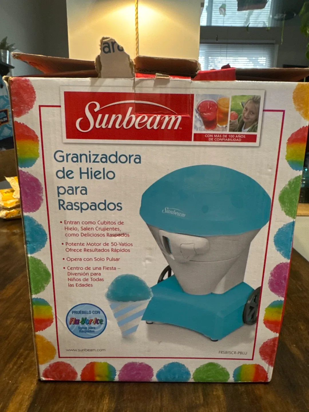 Sunbeam blue open box unused snow cone maker
