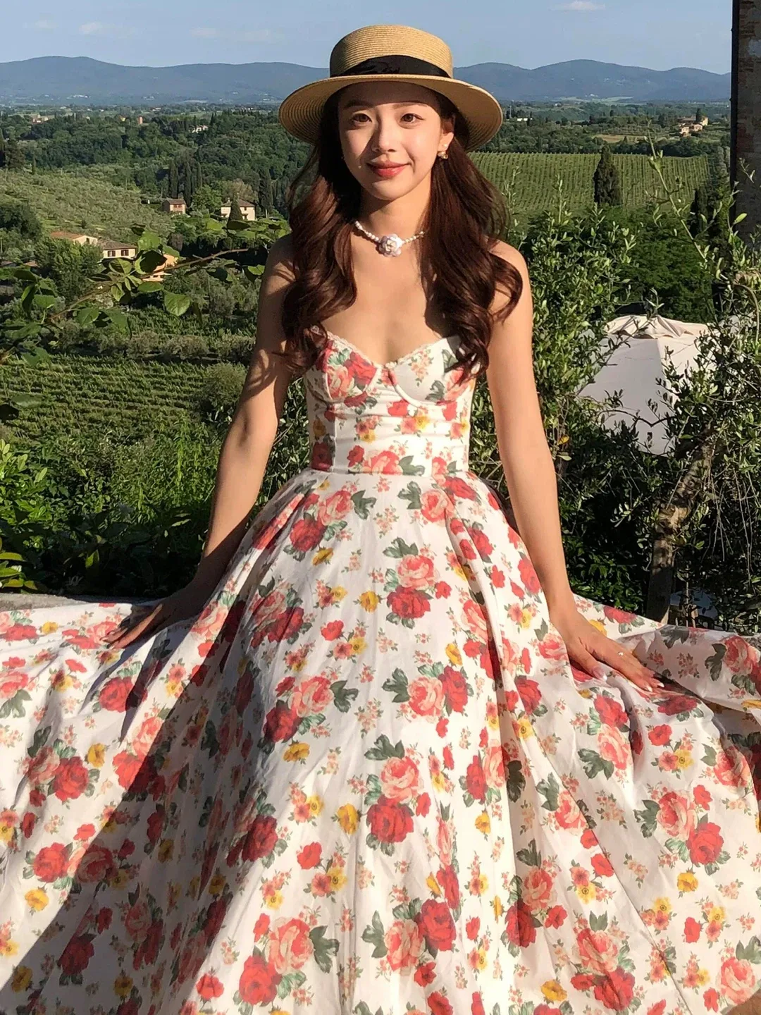 Floral print dress size M