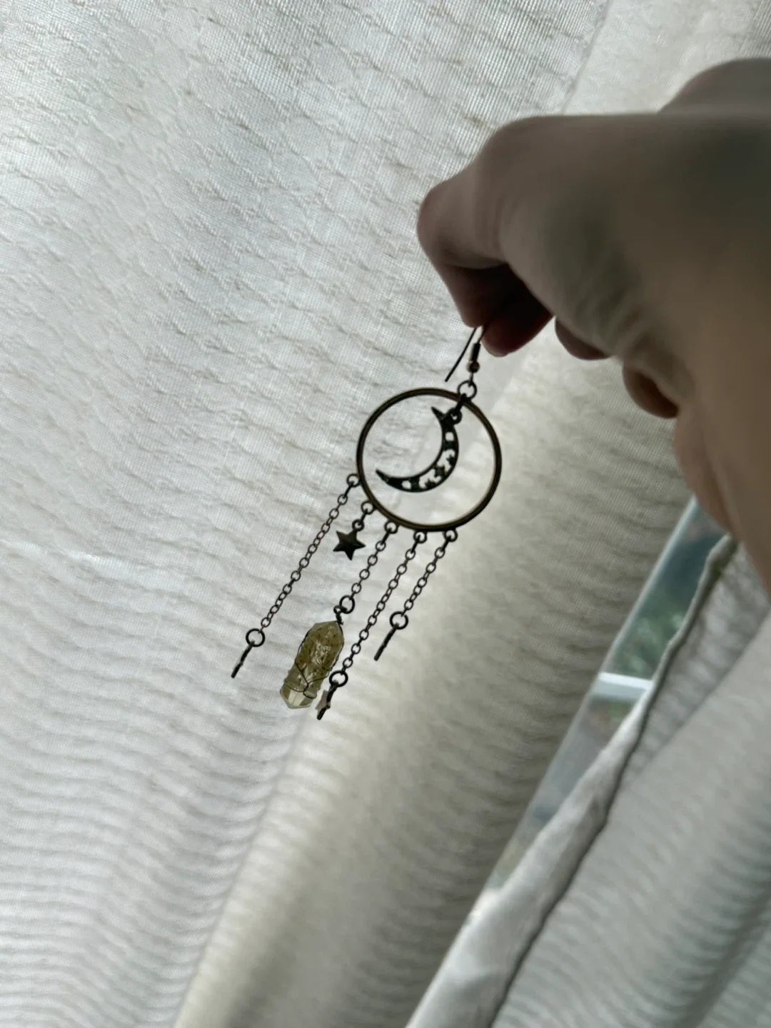 Moon & Star Dangle Earrings fairycore image indicator(2)