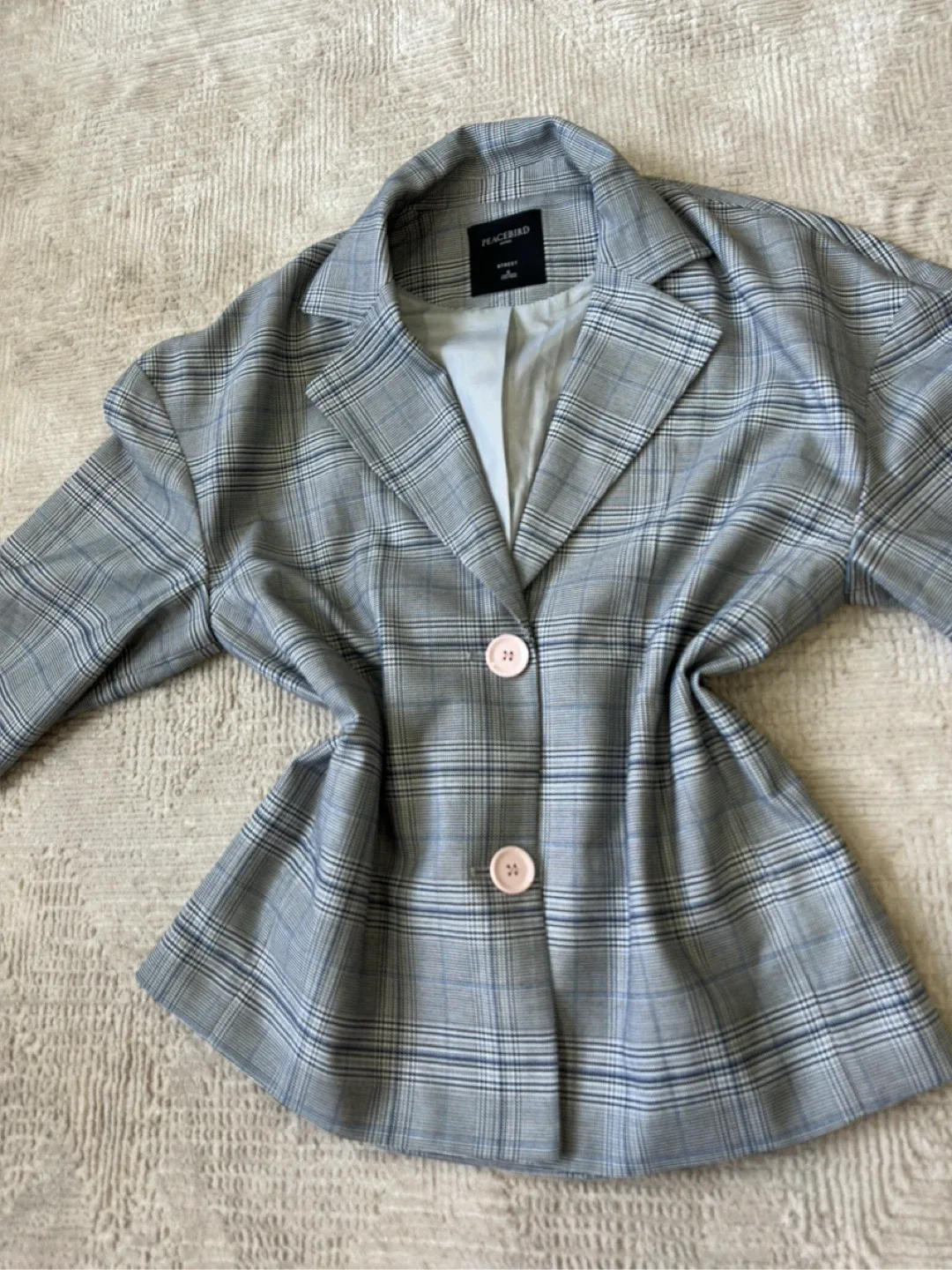 Peacebird Women's Plaid Blazer - Size S