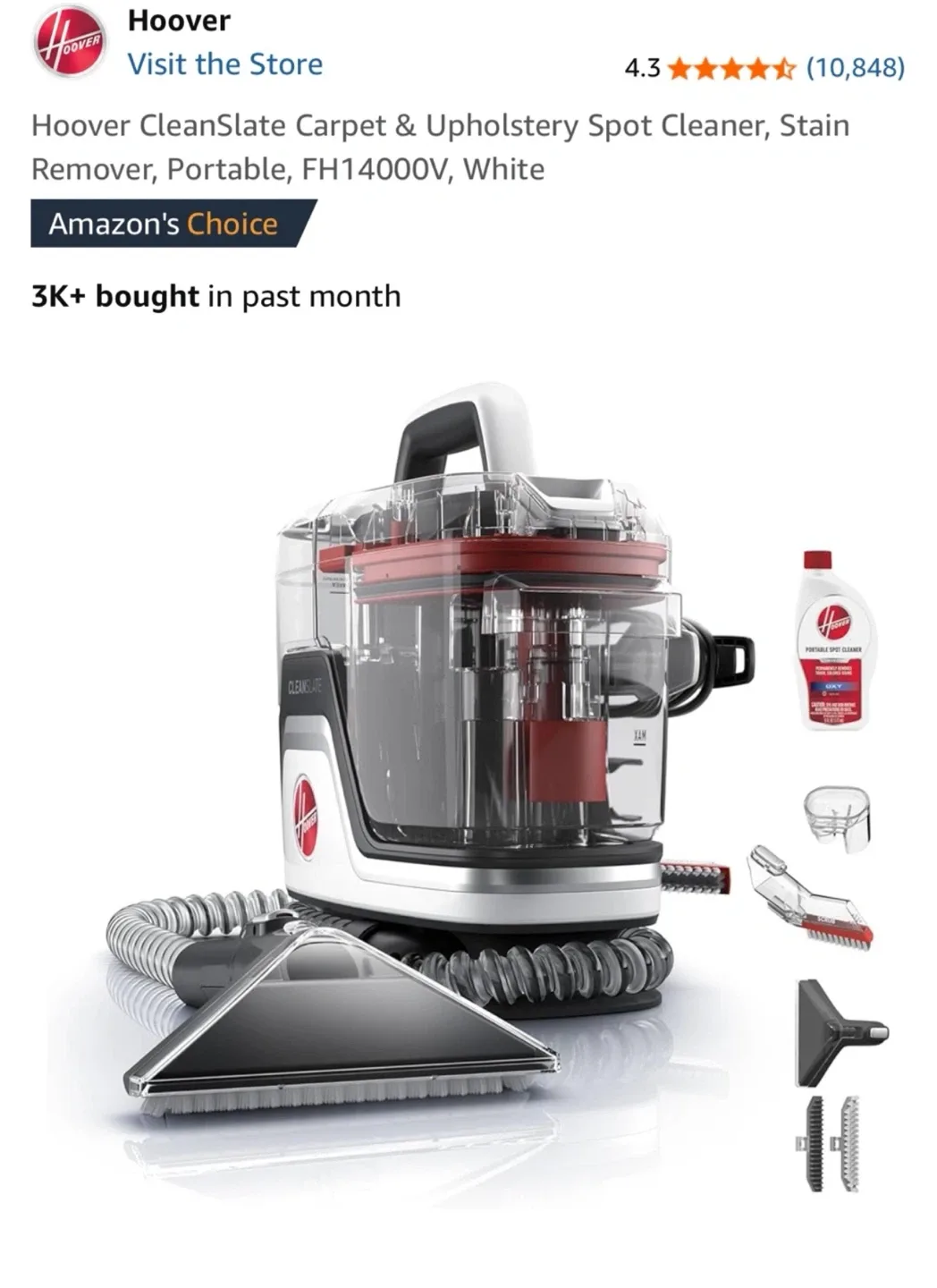 Hoover CleanSlate Carpet & Upholstery Spot Cleaner