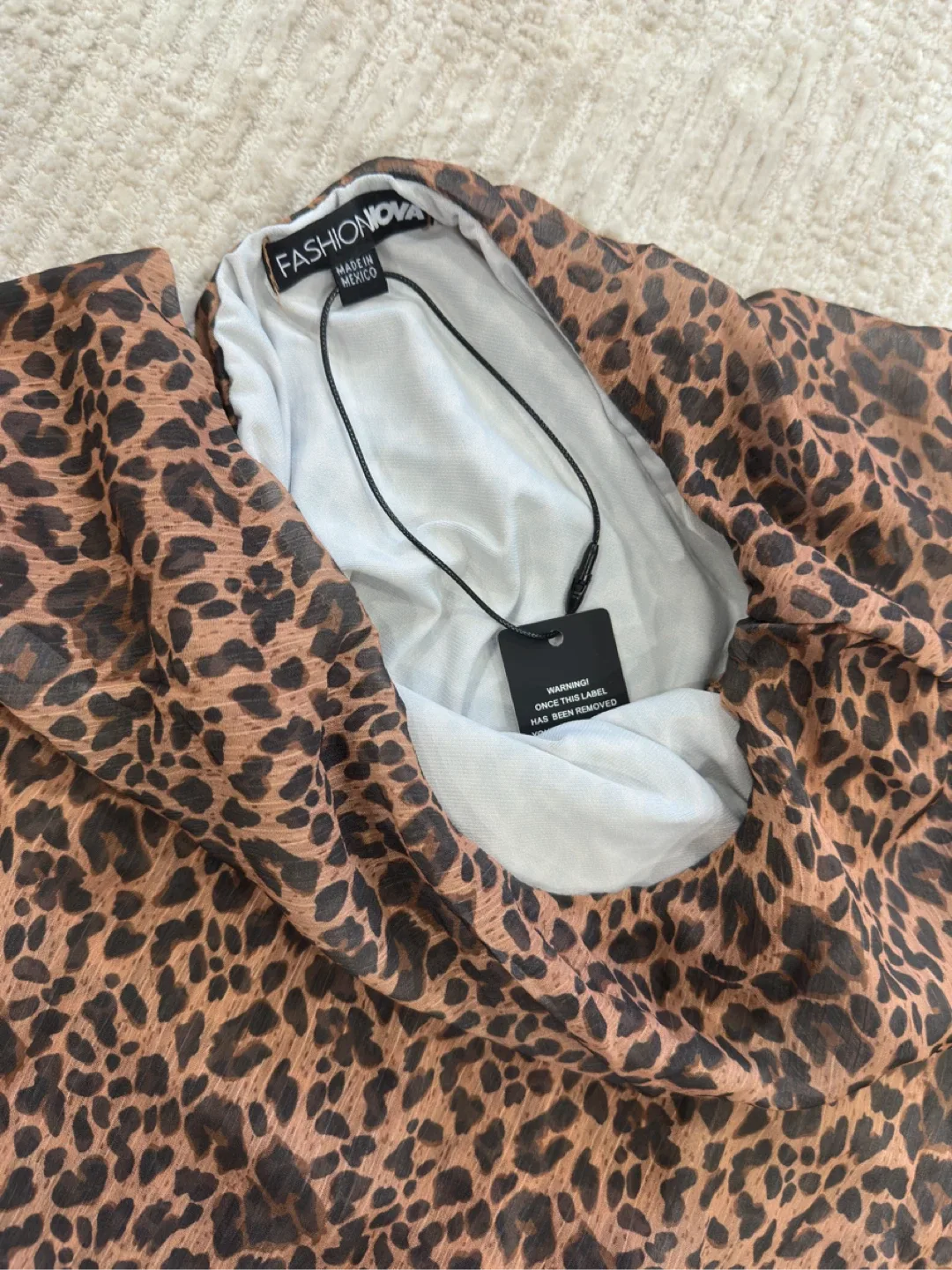 New Fashion Nova Leopard Print Romper image indicator(3)